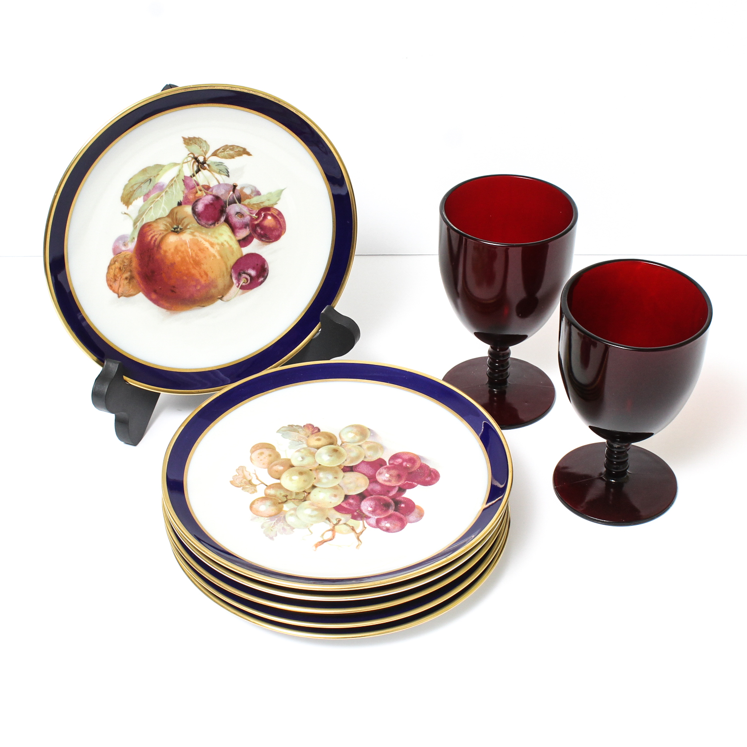 Appetizer Plates and Small Wine Glasses