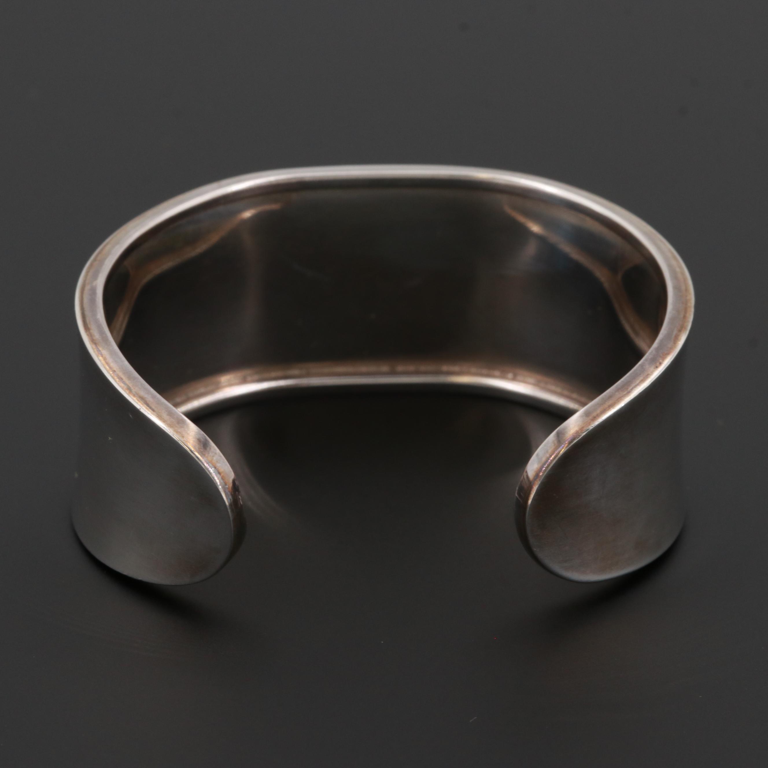 Mexican Sterling Silver Turquoise Cuff Bracelet