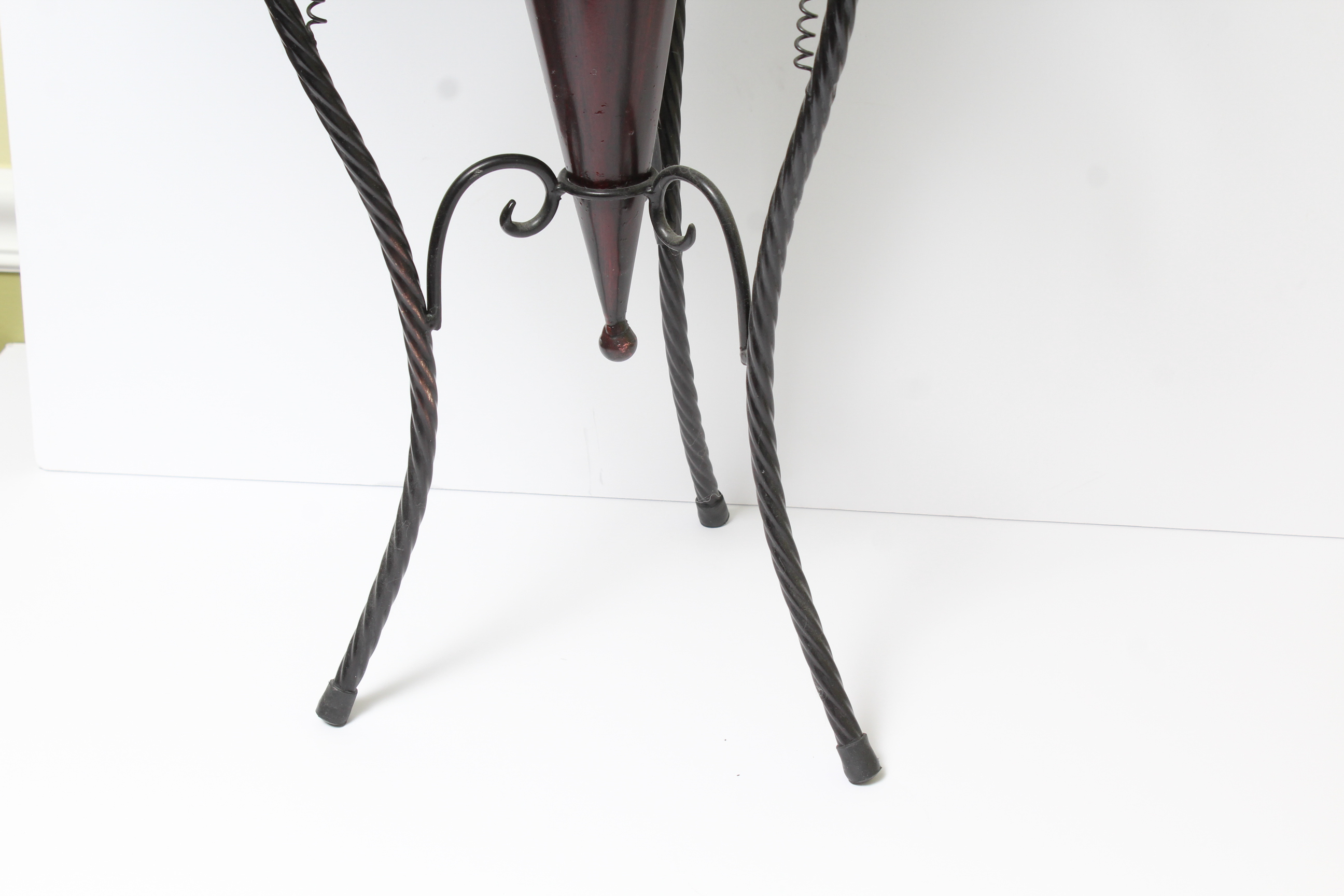 Wrought Metal Planter with Artificial Fern