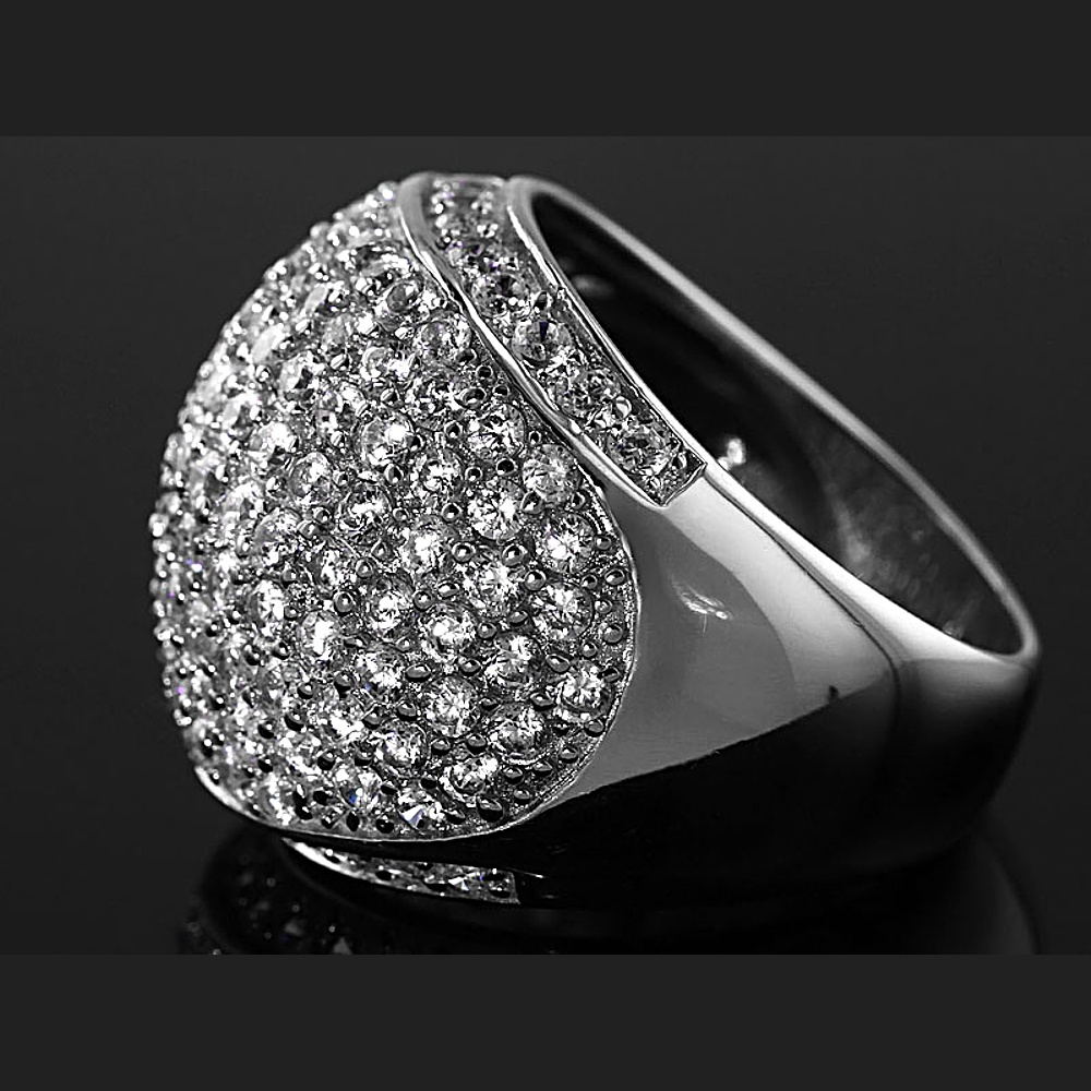 Sterling Silver Diamond Simulant Ring
