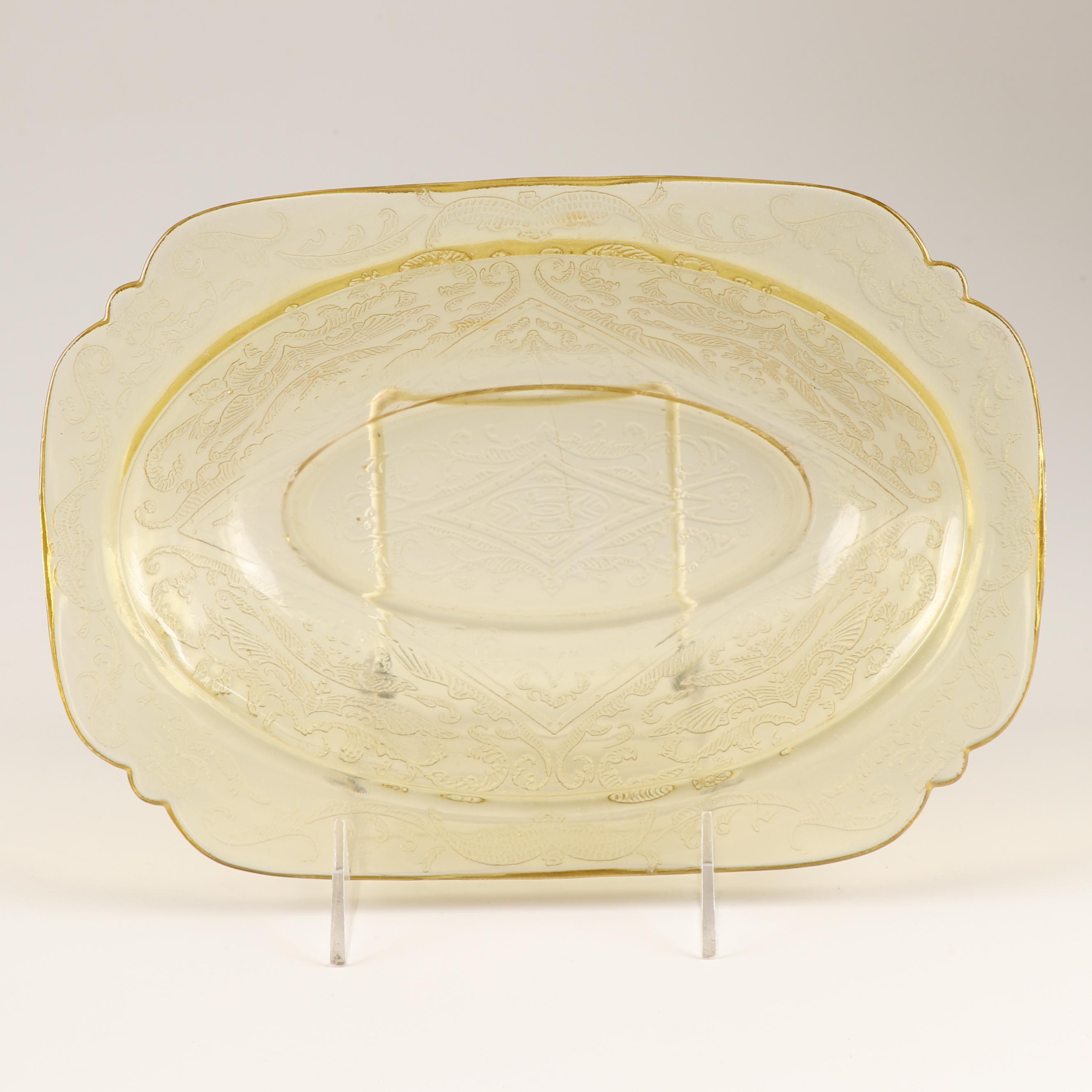 Yellow Depression Glass Dinnerware