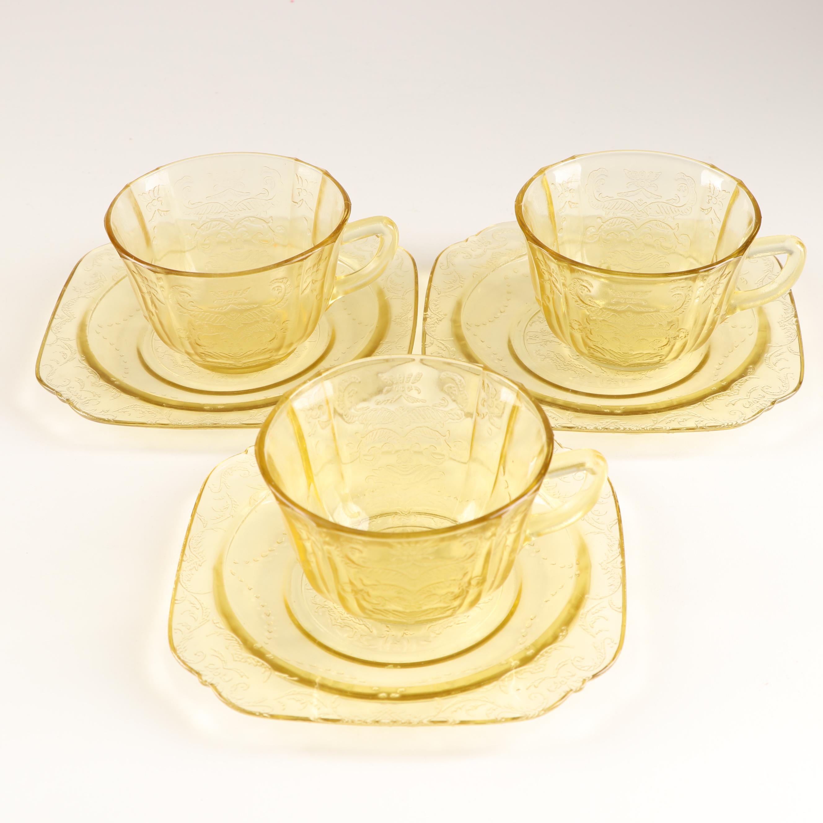 Yellow Depression Glass Dinnerware