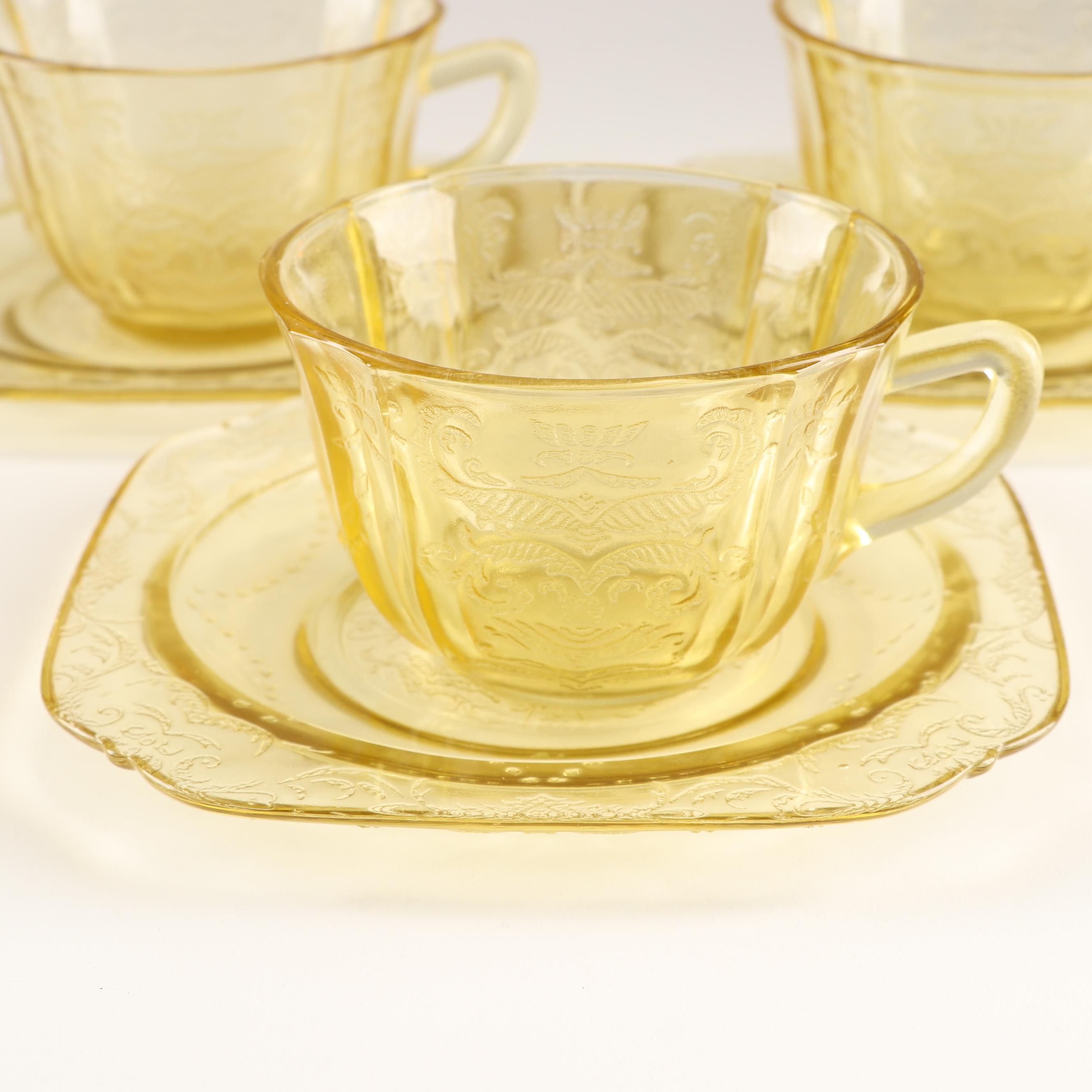 Yellow Depression Glass Dinnerware