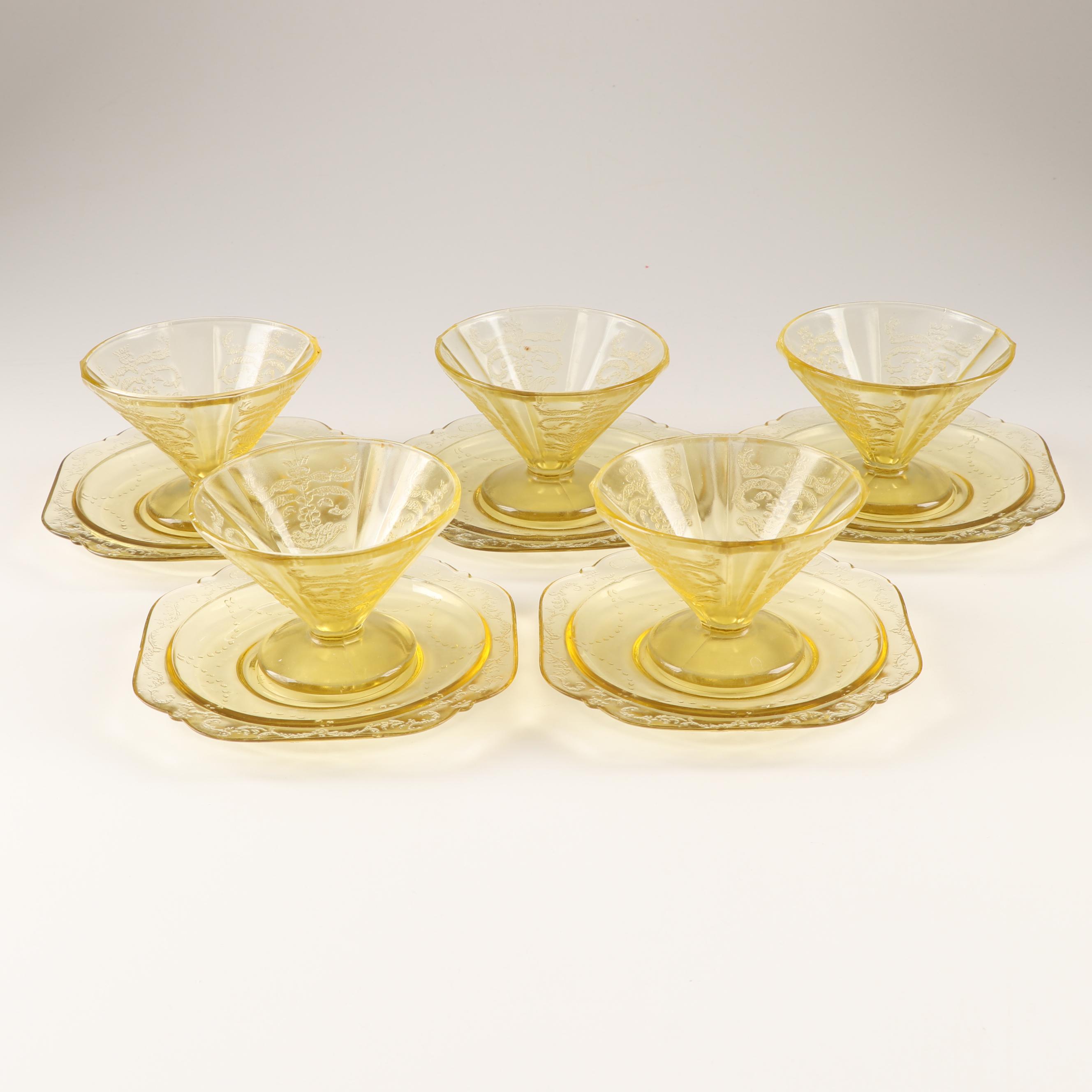 Yellow Depression Glass Dinnerware