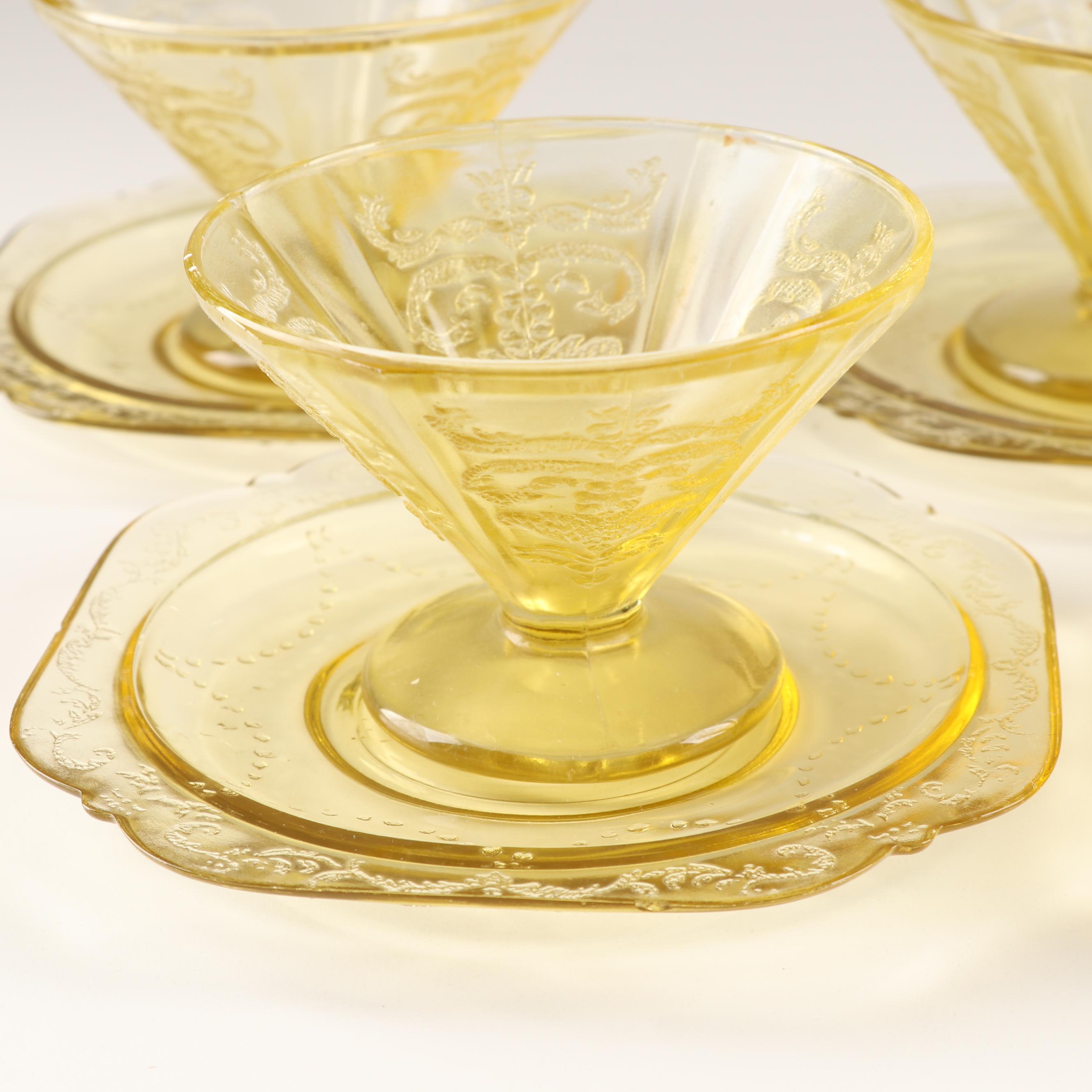 Yellow Depression Glass Dinnerware