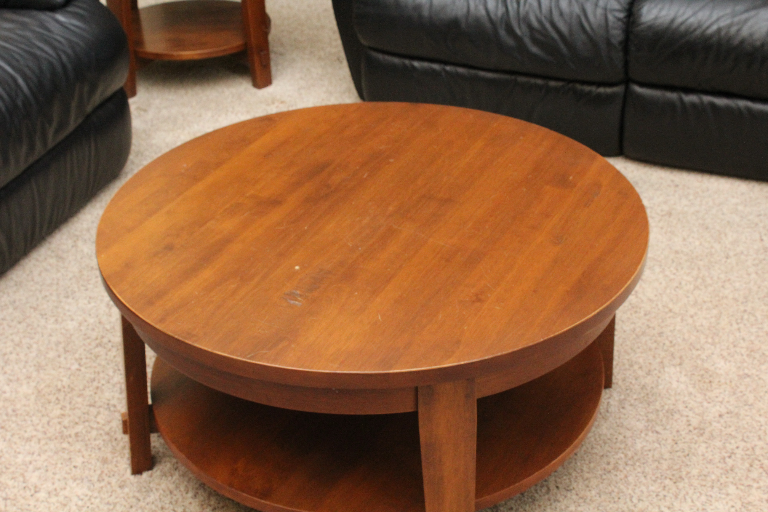 Contemporary Pottery Barn Wooden Coffee Table