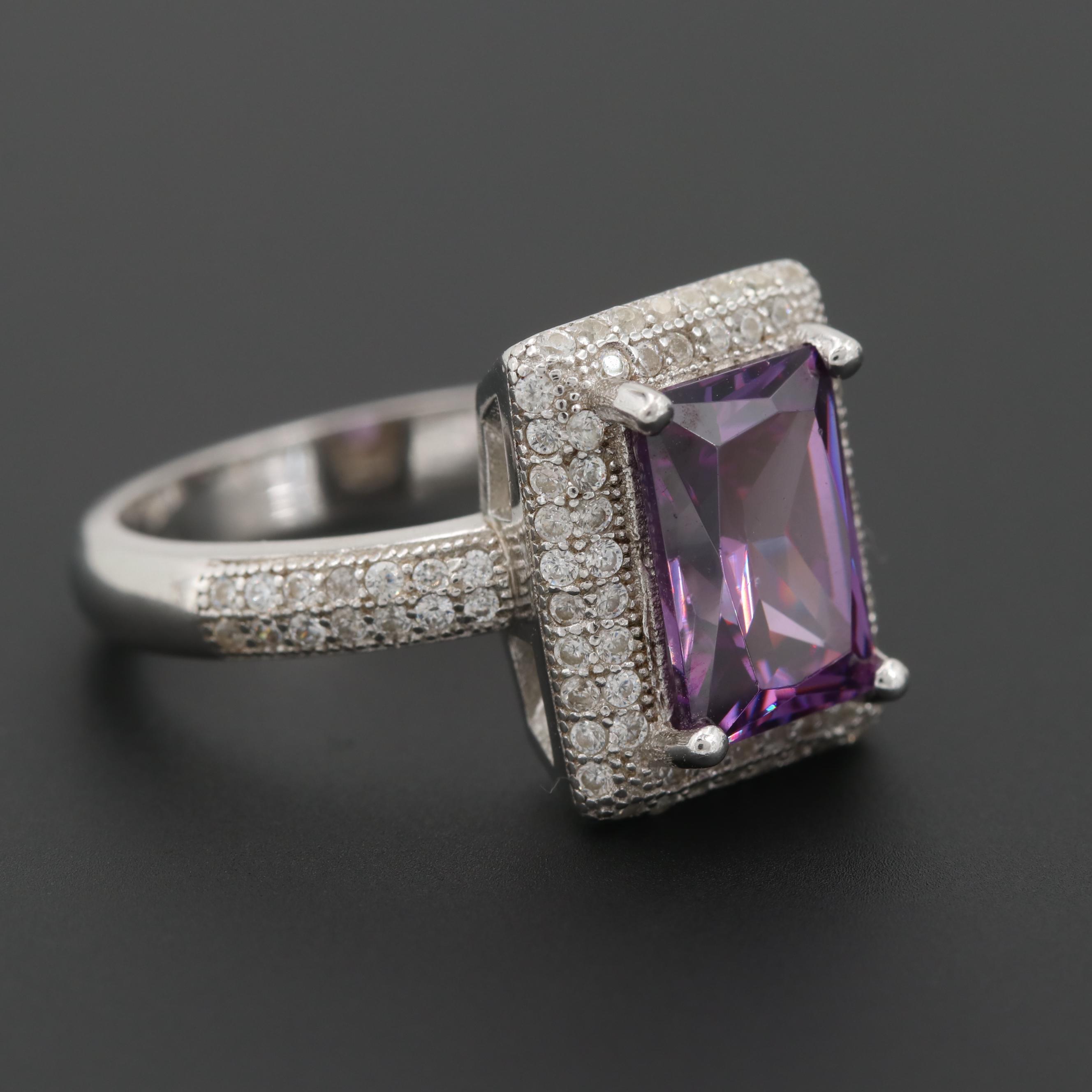 Sterling Silver Cubic Zirconia Ring