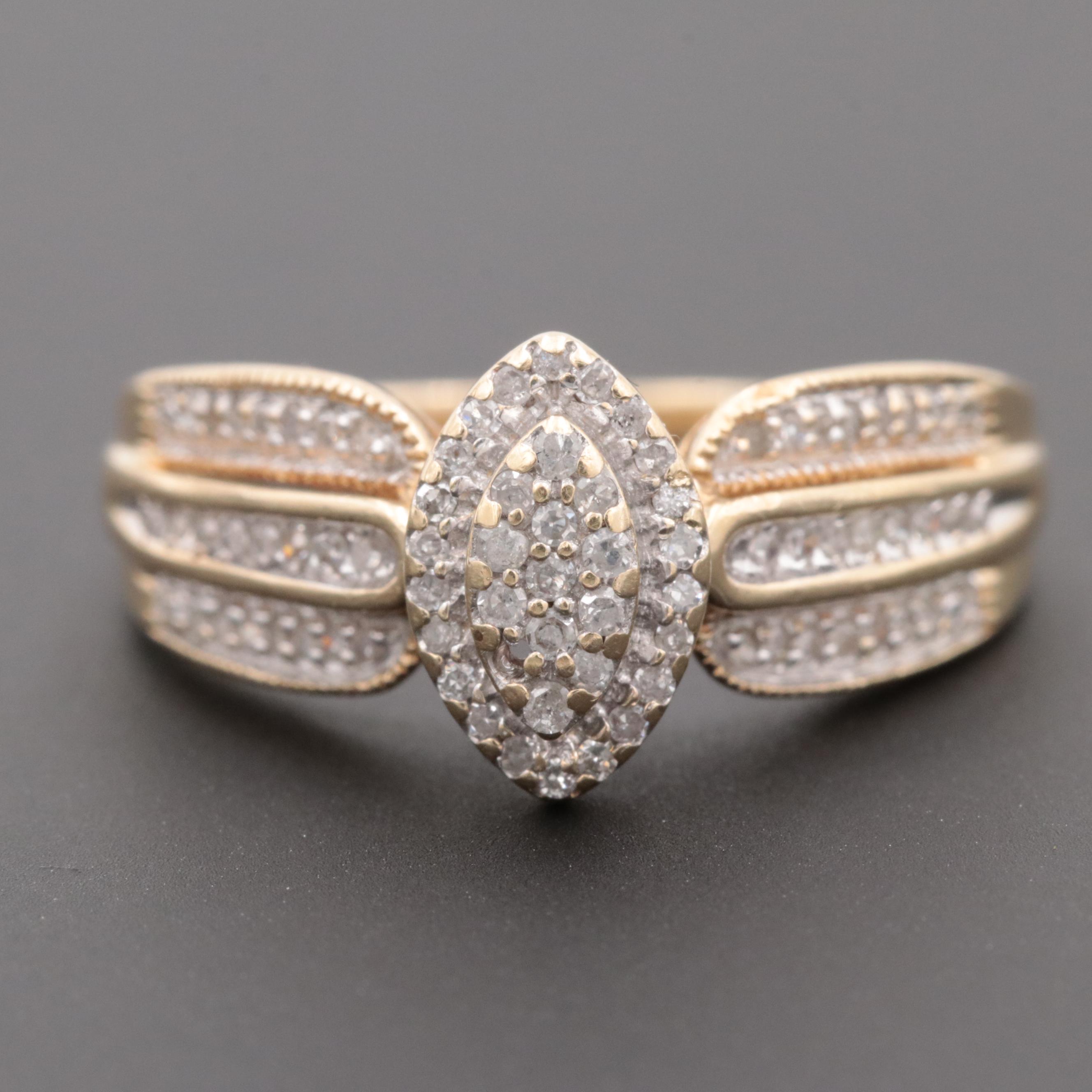 10K Yellow Gold Diamond Ring