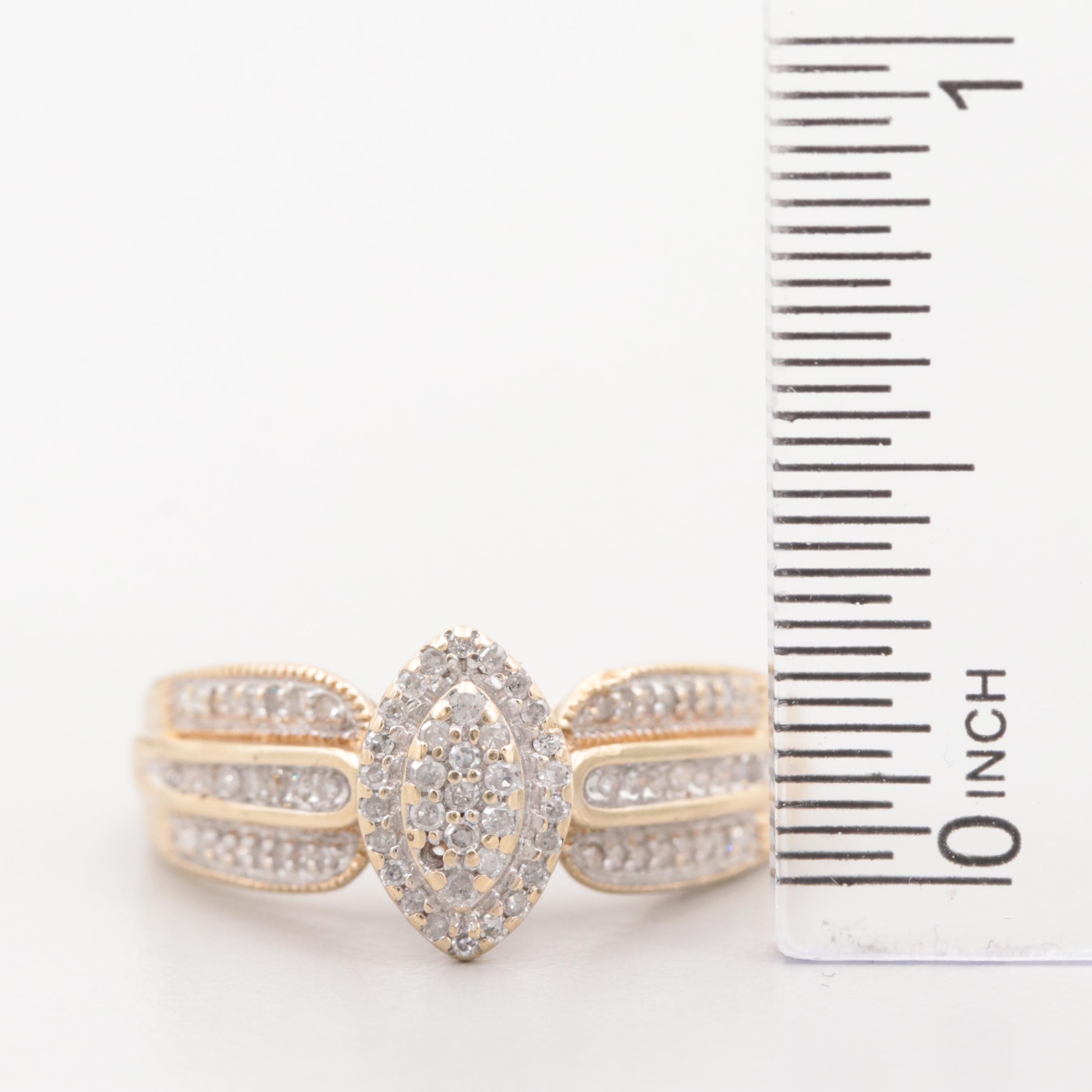 10K Yellow Gold Diamond Ring