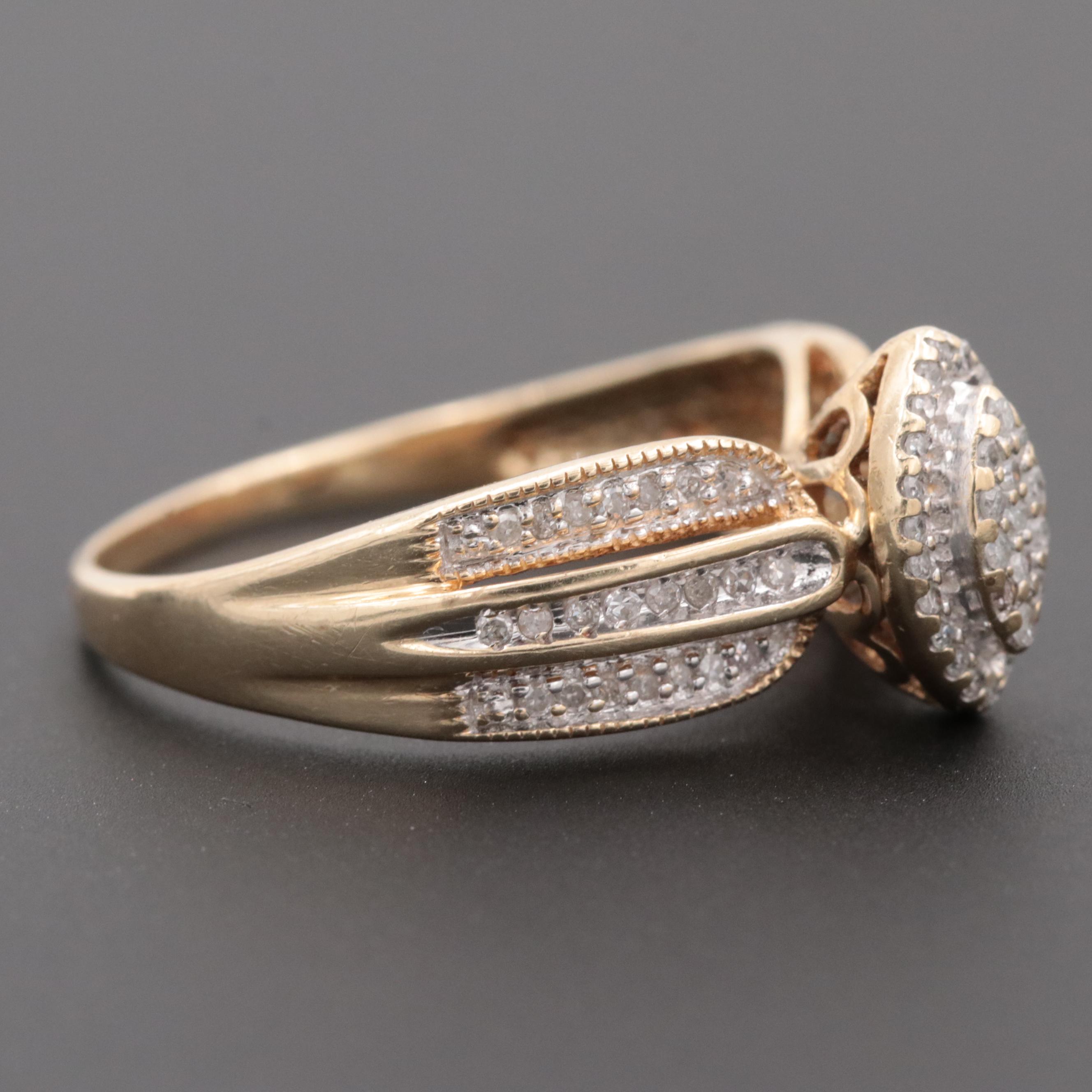 10K Yellow Gold Diamond Ring