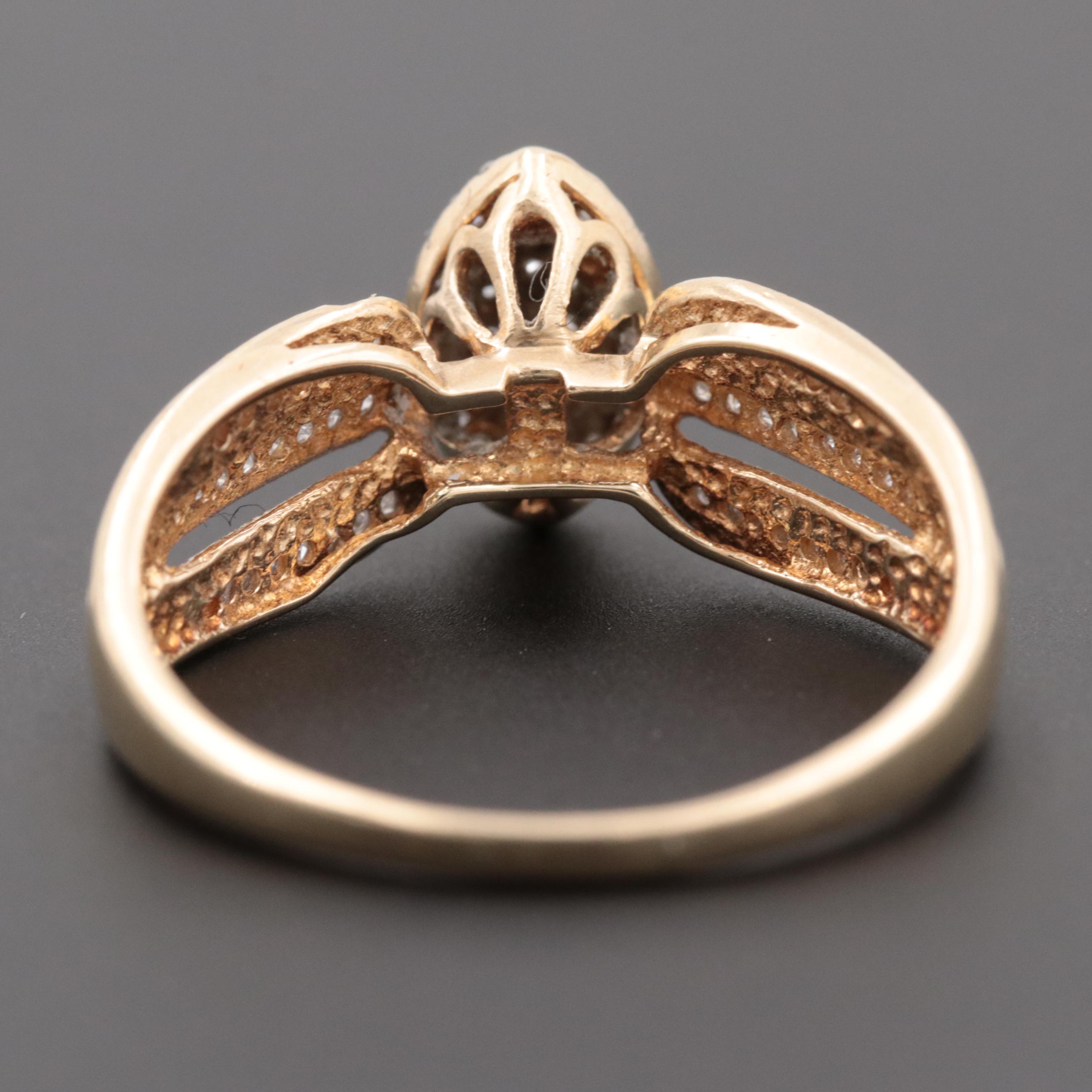 10K Yellow Gold Diamond Ring