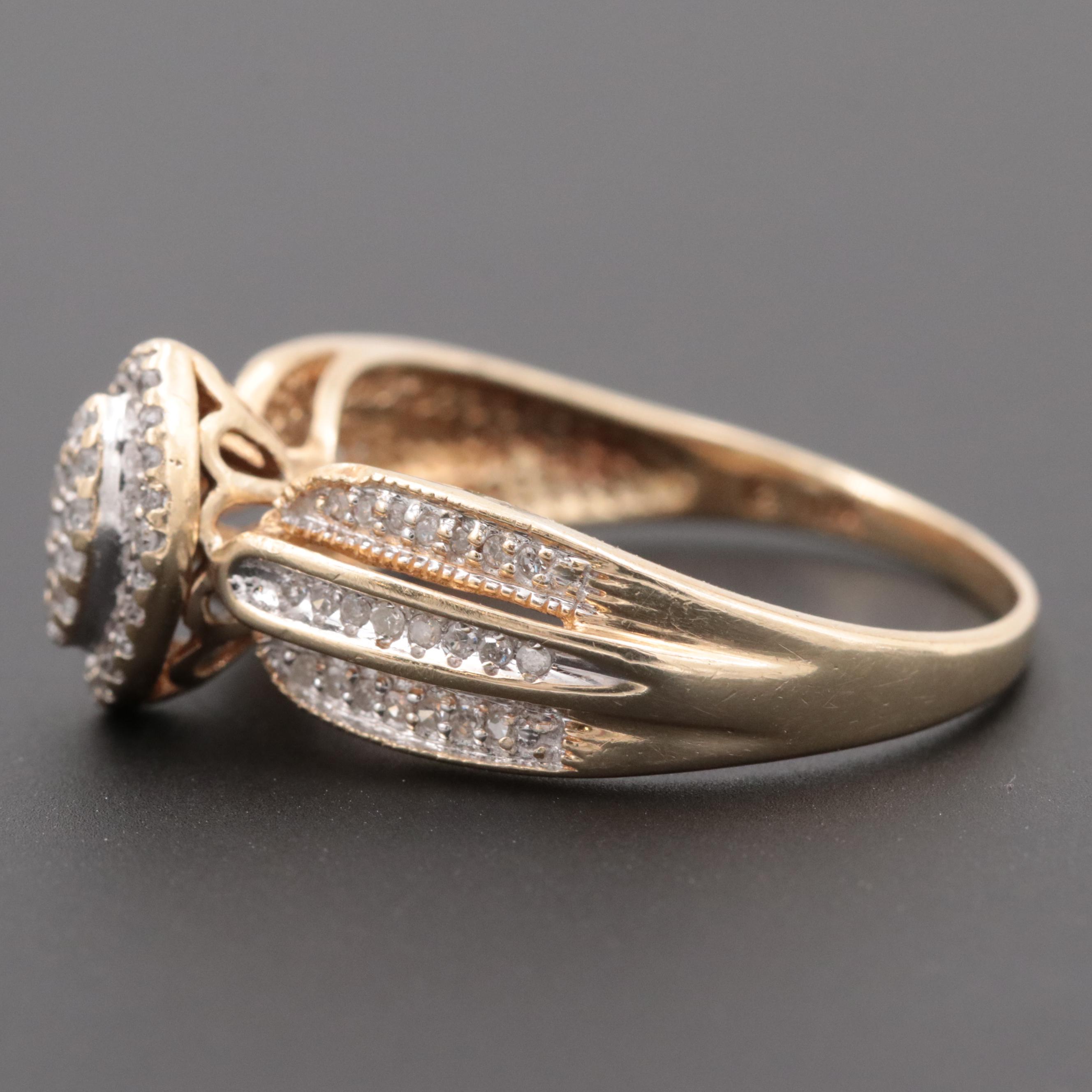 10K Yellow Gold Diamond Ring