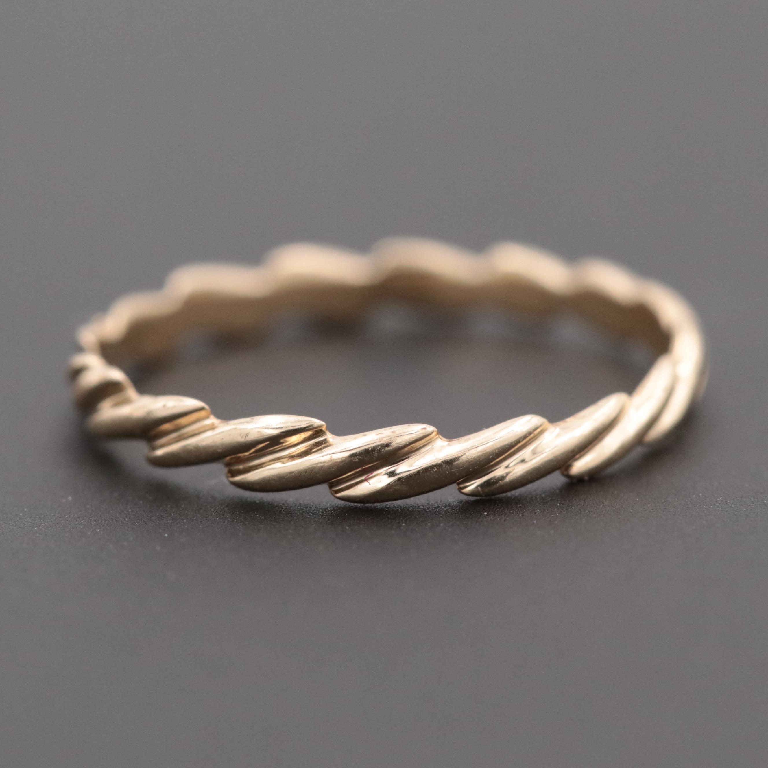 10K Yellow Gold Band Ring