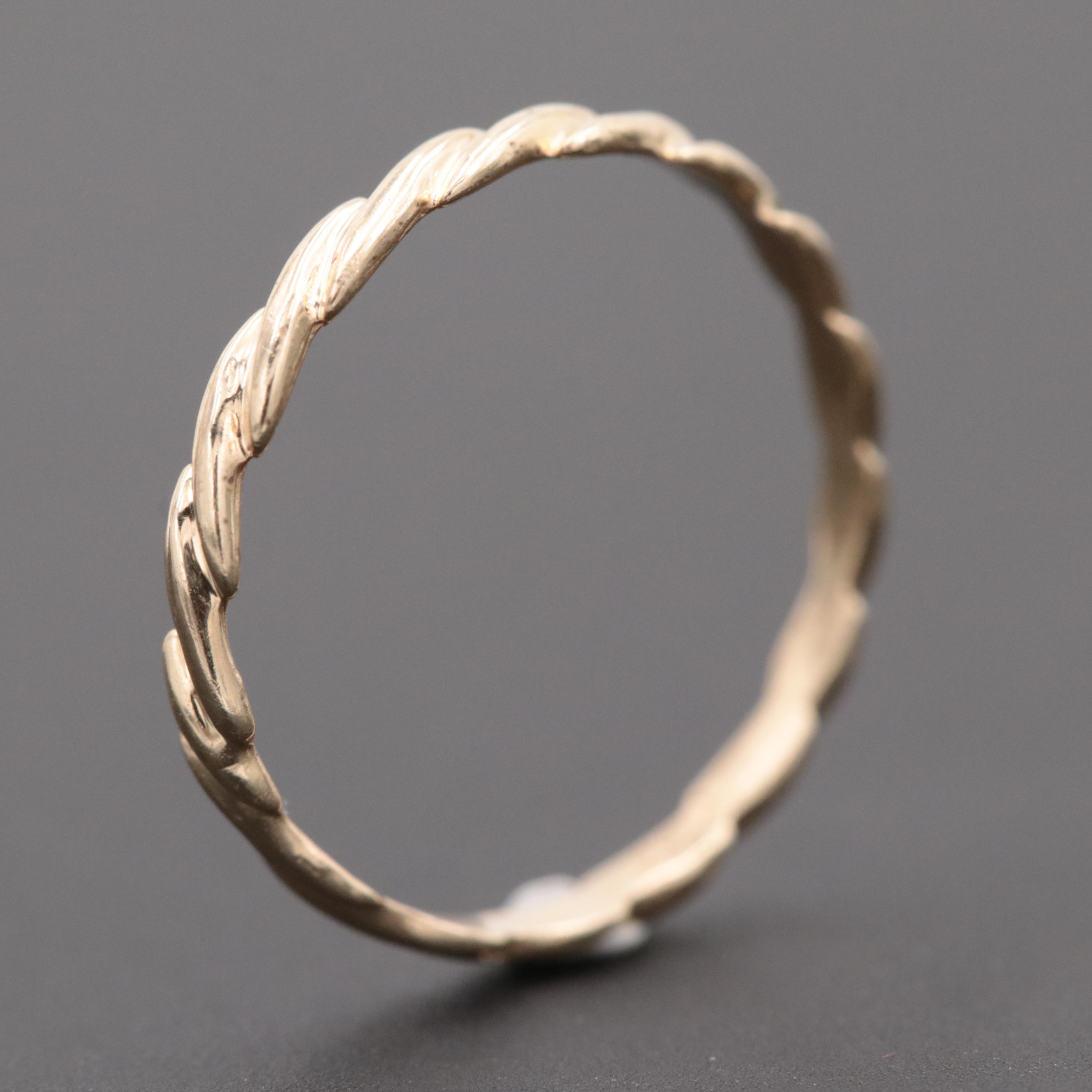 10K Yellow Gold Band Ring