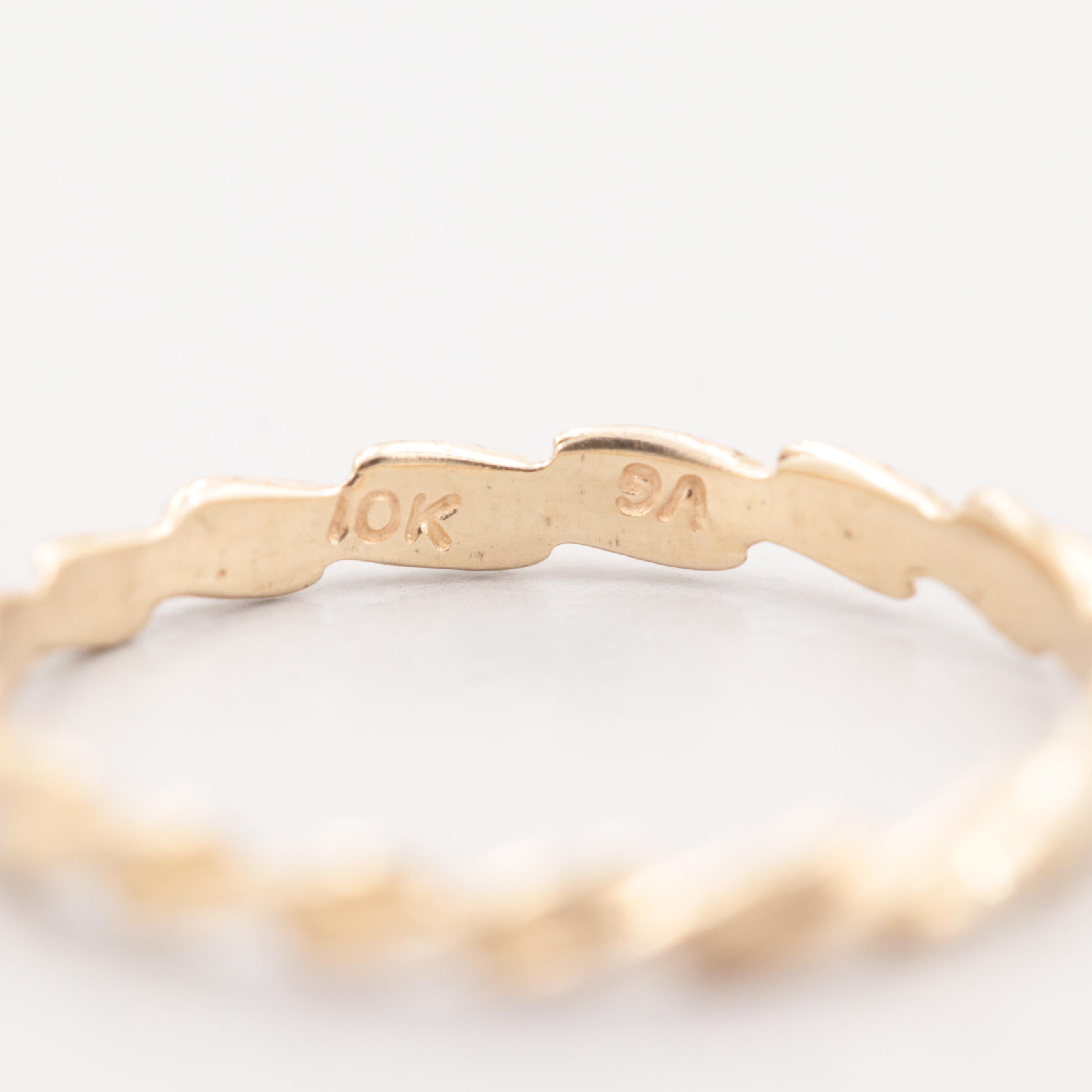 10K Yellow Gold Band Ring