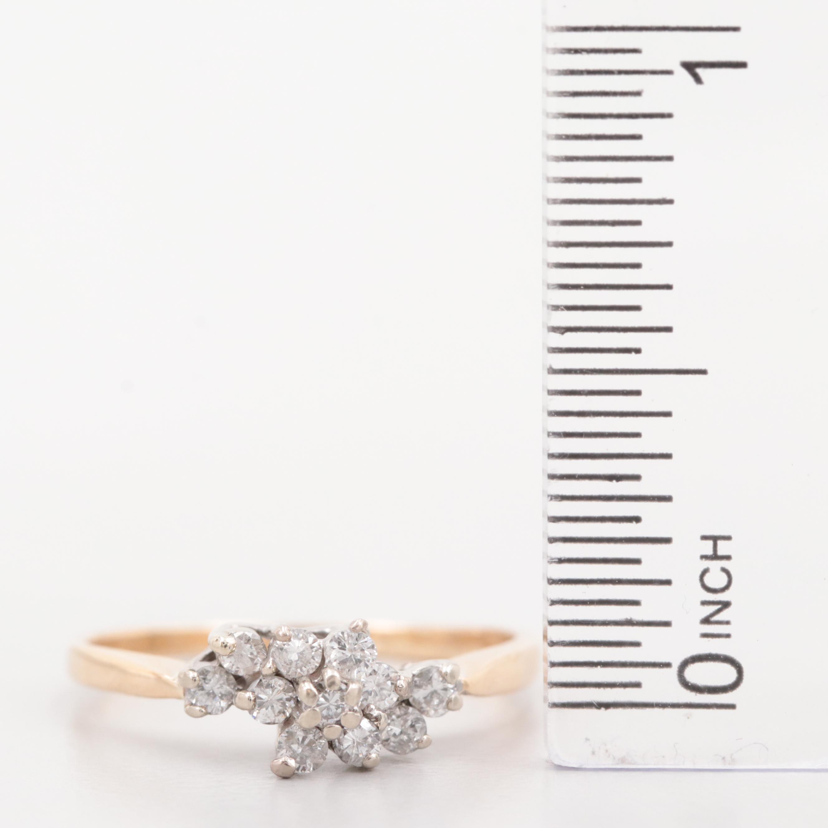 14K Yellow Gold Diamond Ring