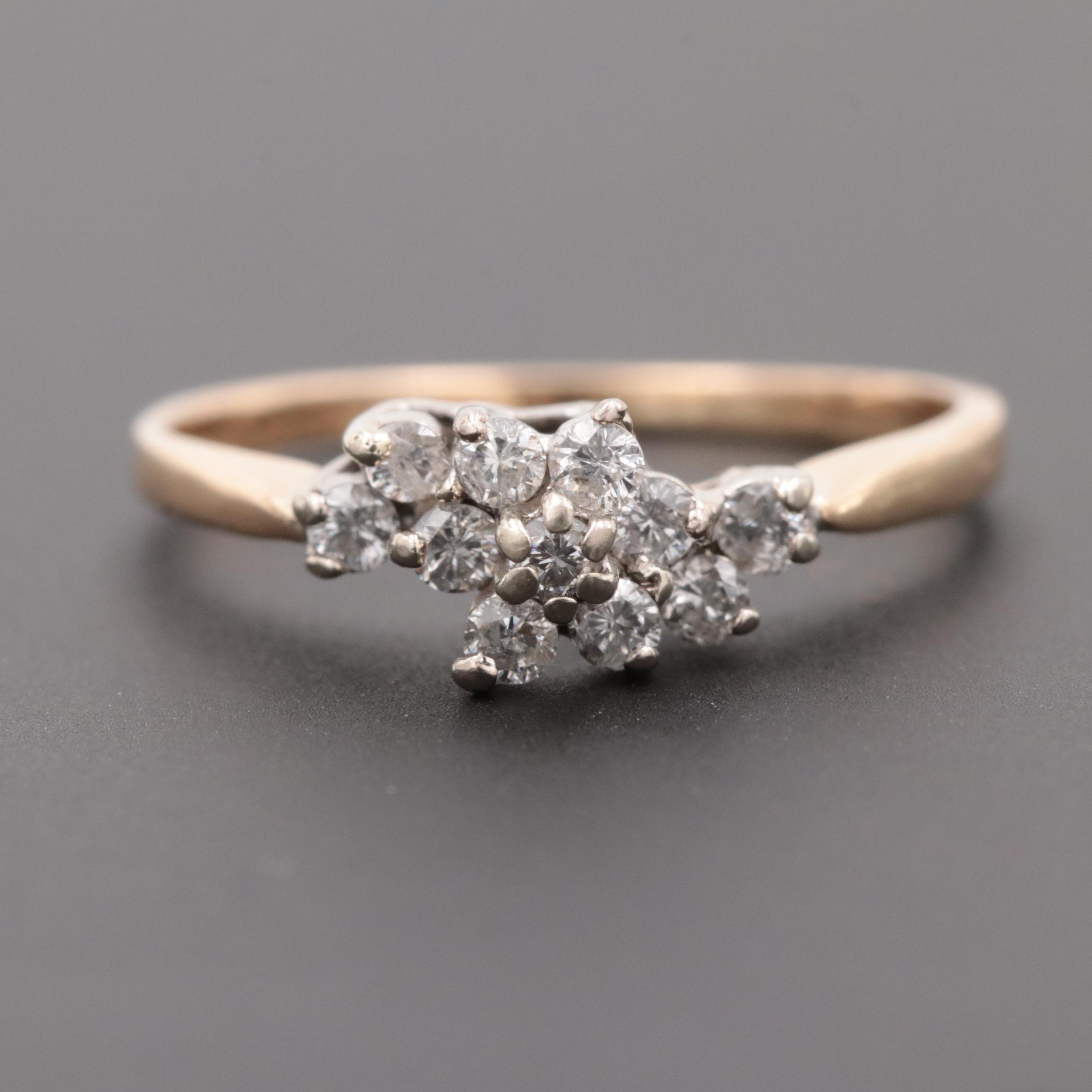 14K Yellow Gold Diamond Ring