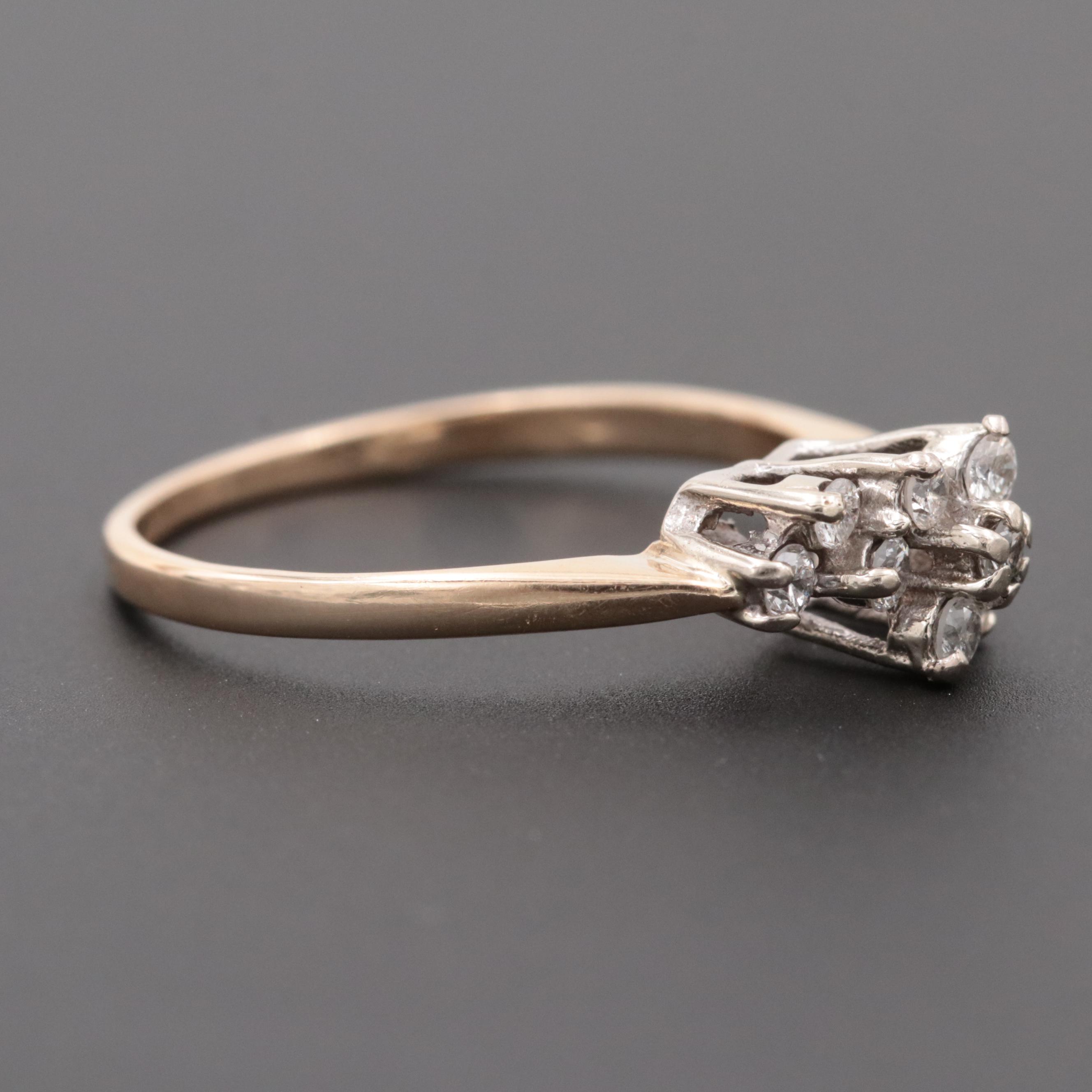14K Yellow Gold Diamond Ring