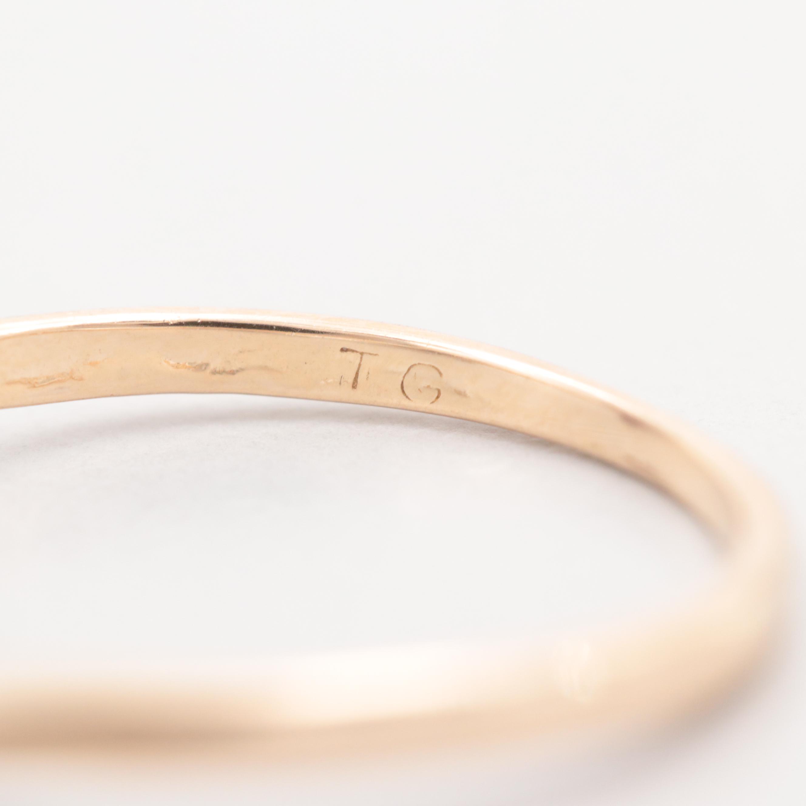 14K Yellow Gold Diamond Ring