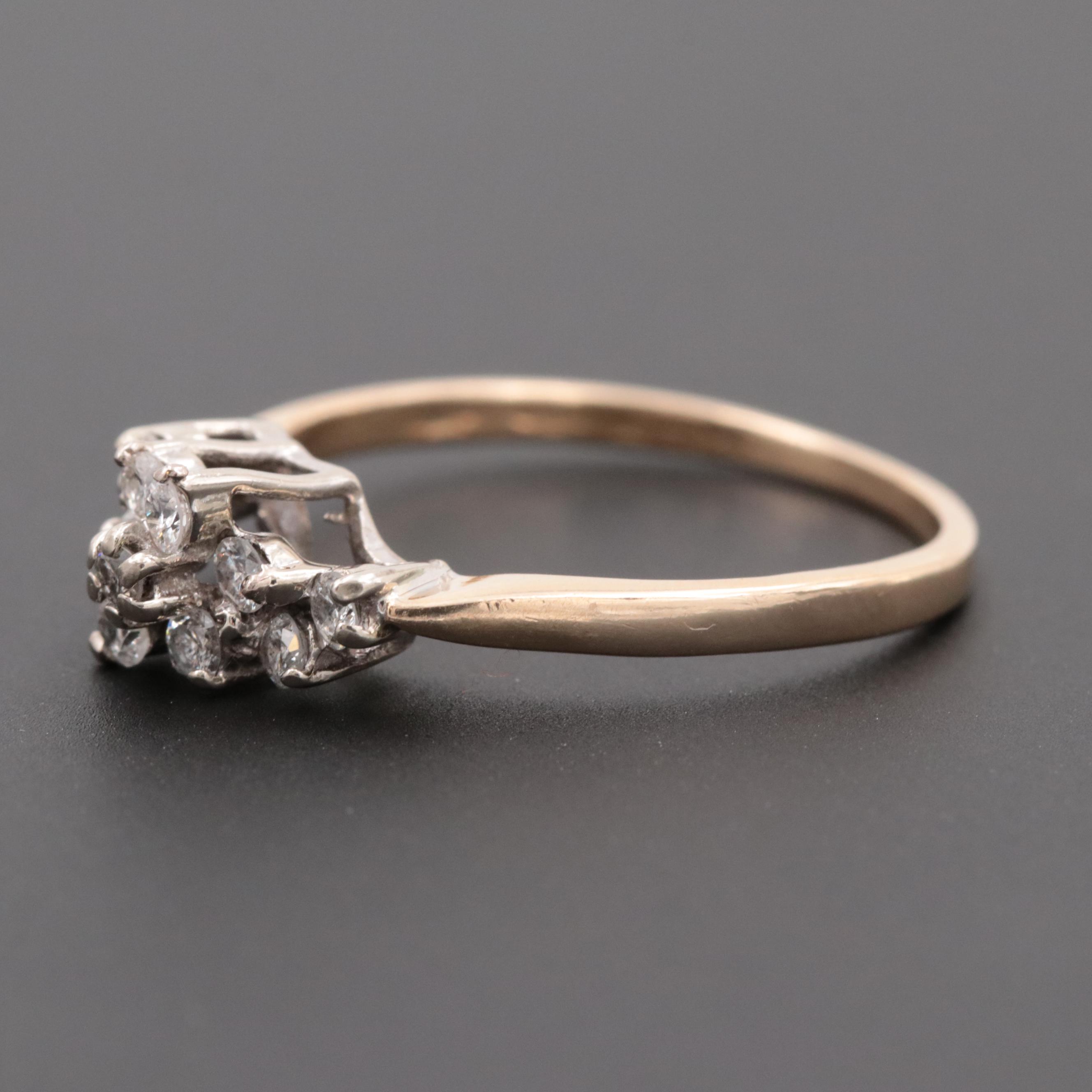 14K Yellow Gold Diamond Ring