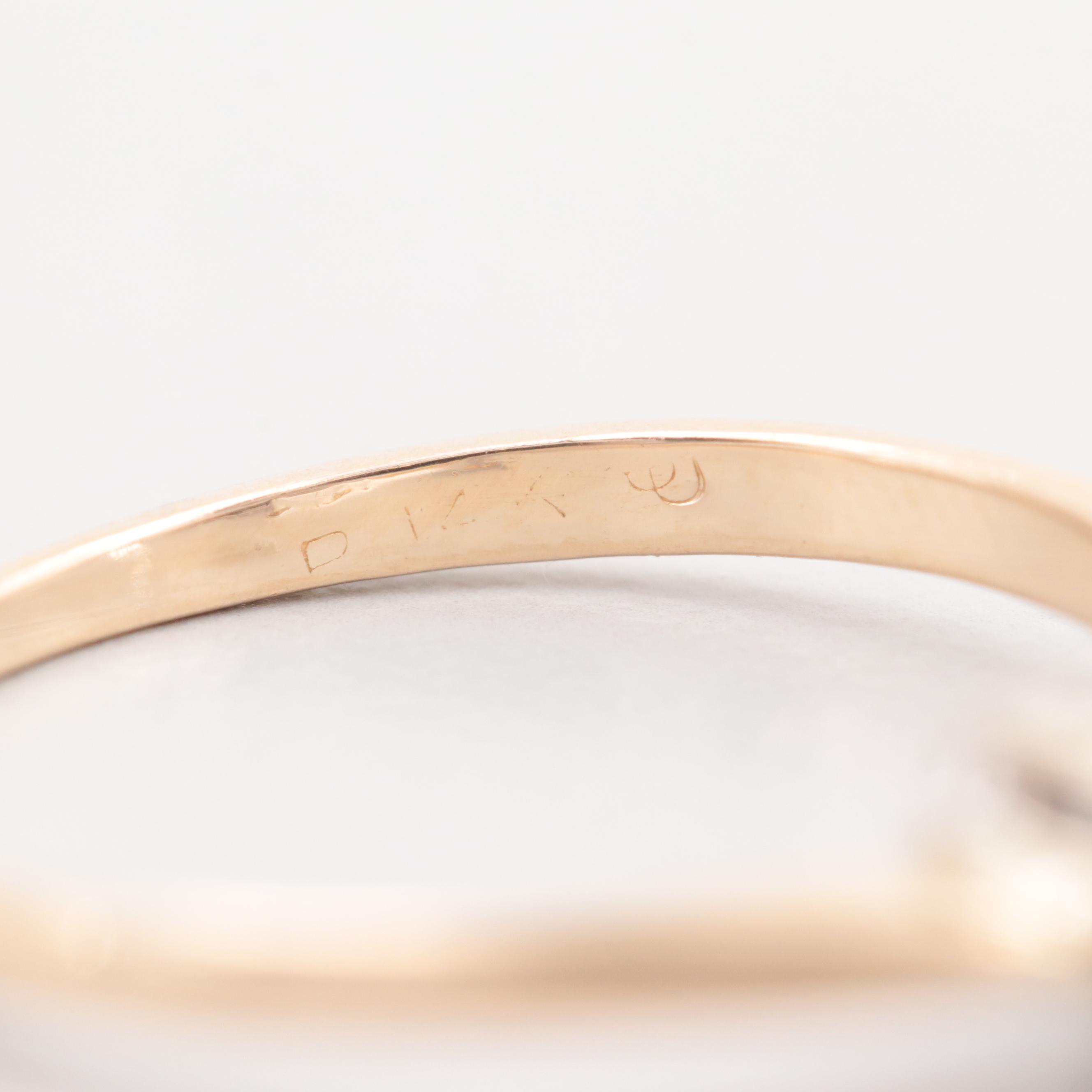 14K Yellow Gold Diamond Ring