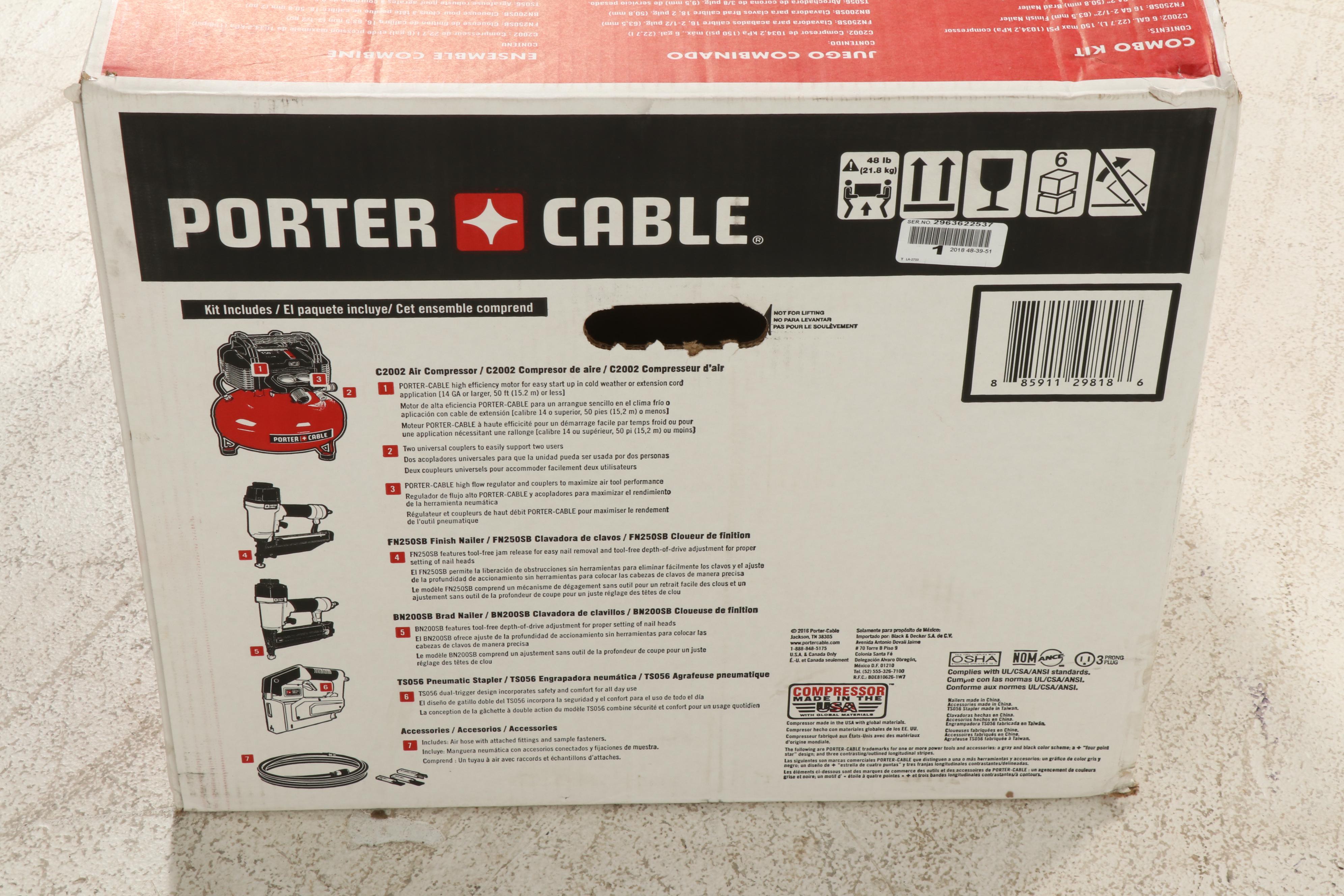 Porter-Cable Air Compresser Combo Kit