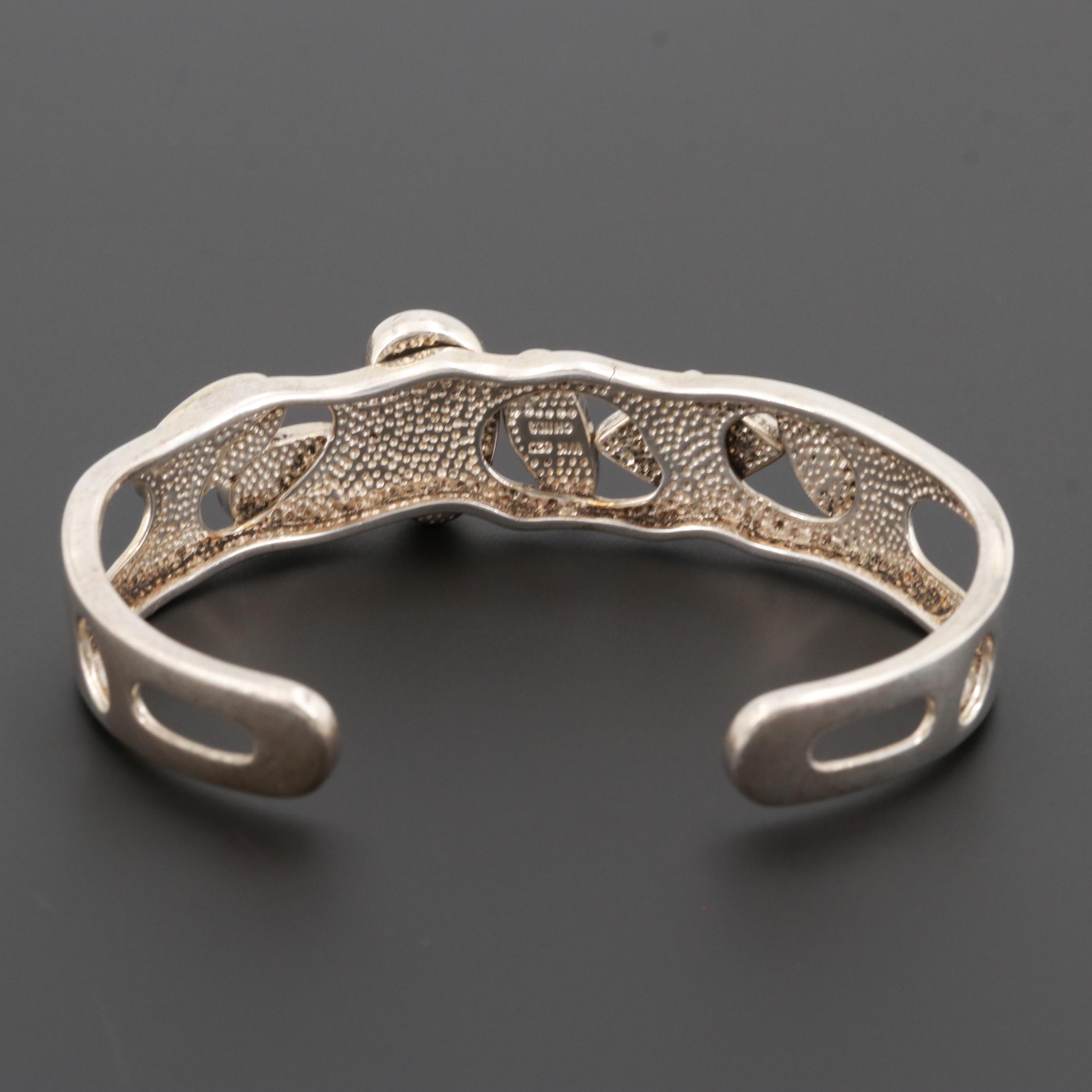 Sterling Silver Opal Mosaic Doublet Cuff Bracelet