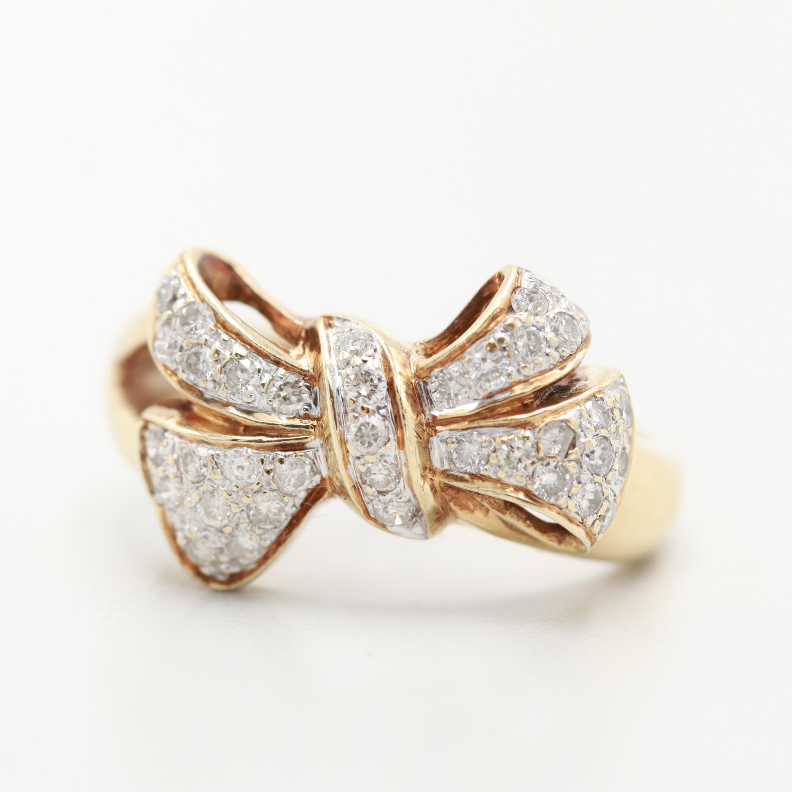 14K Yellow Gold Diamond Ring