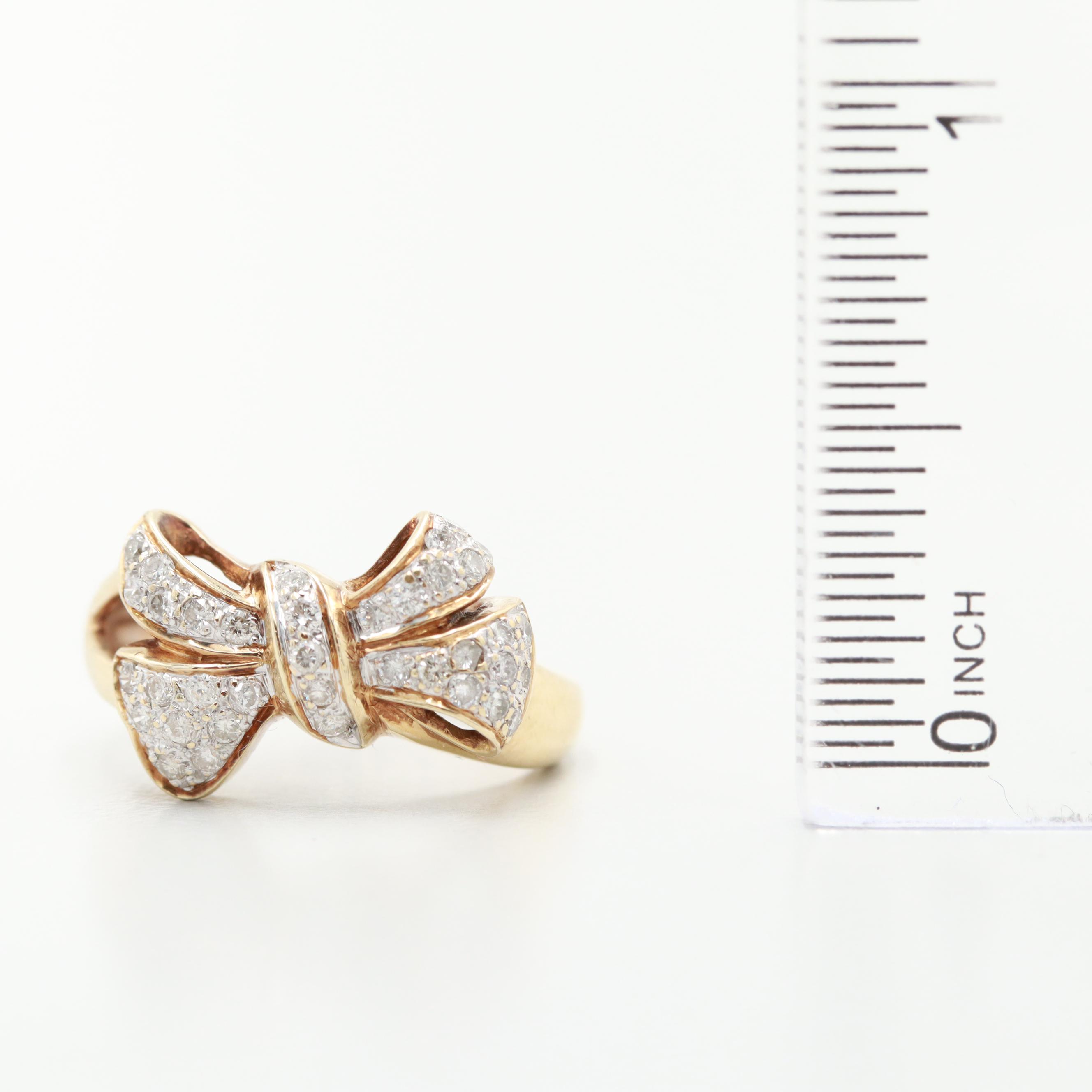 14K Yellow Gold Diamond Ring