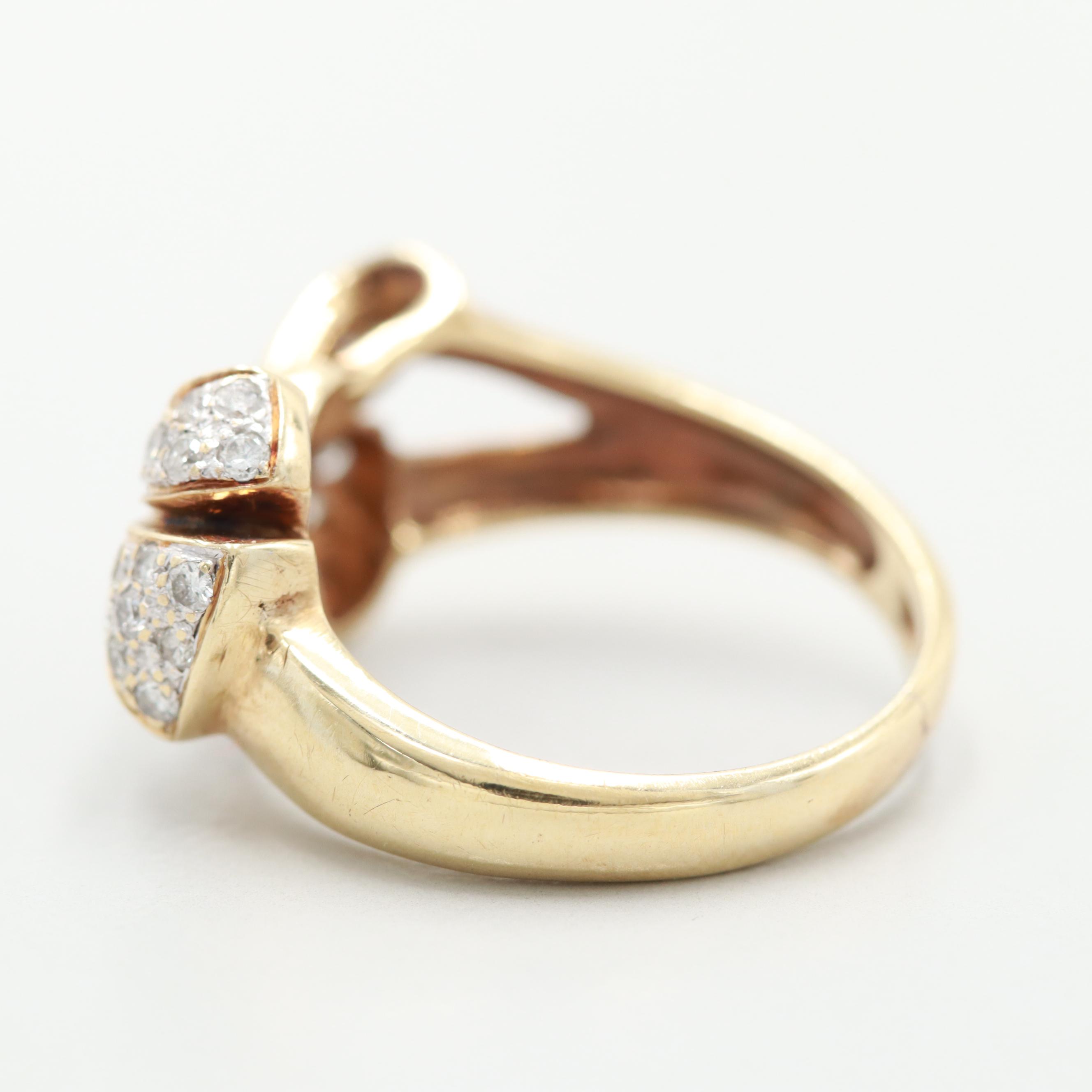 14K Yellow Gold Diamond Ring