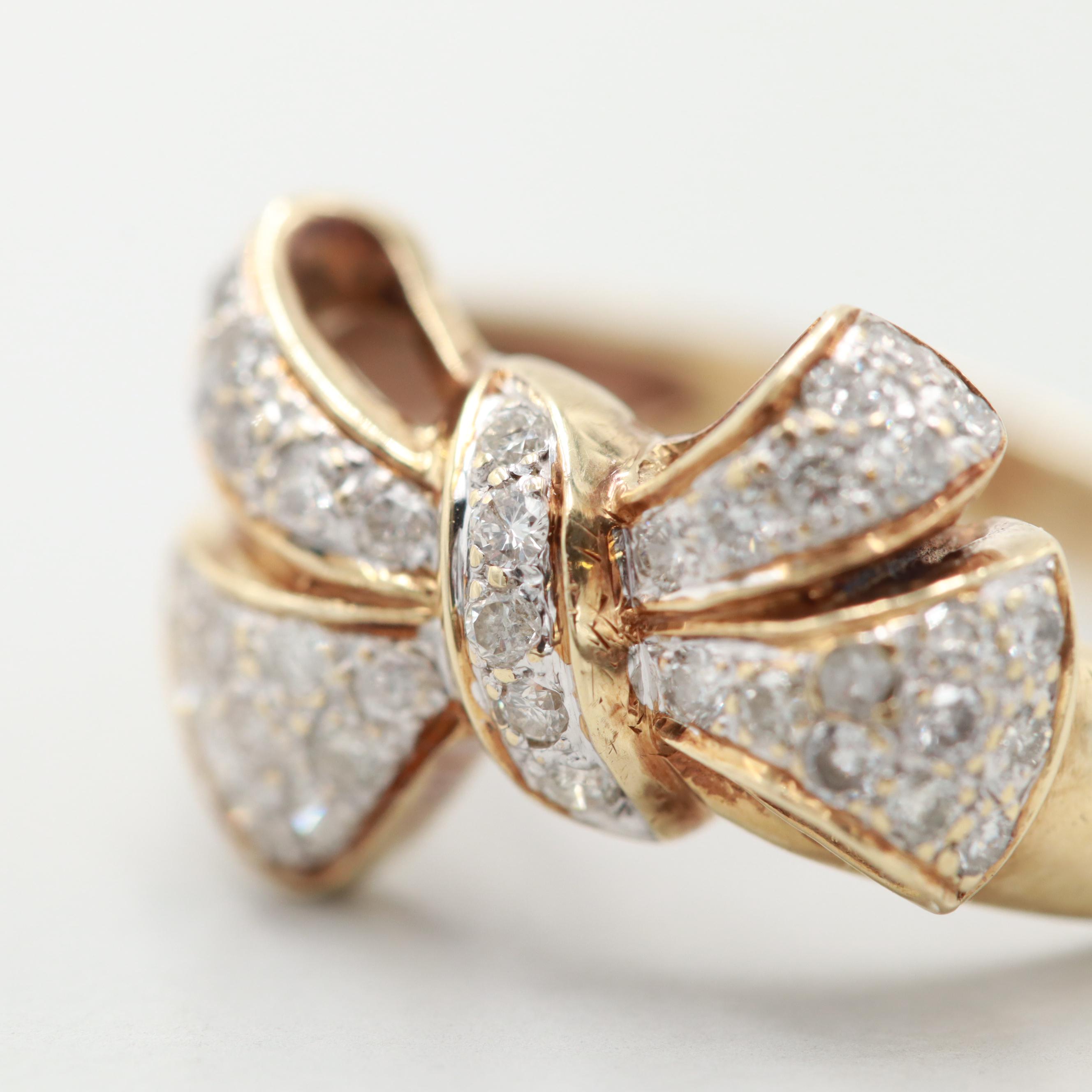 14K Yellow Gold Diamond Ring