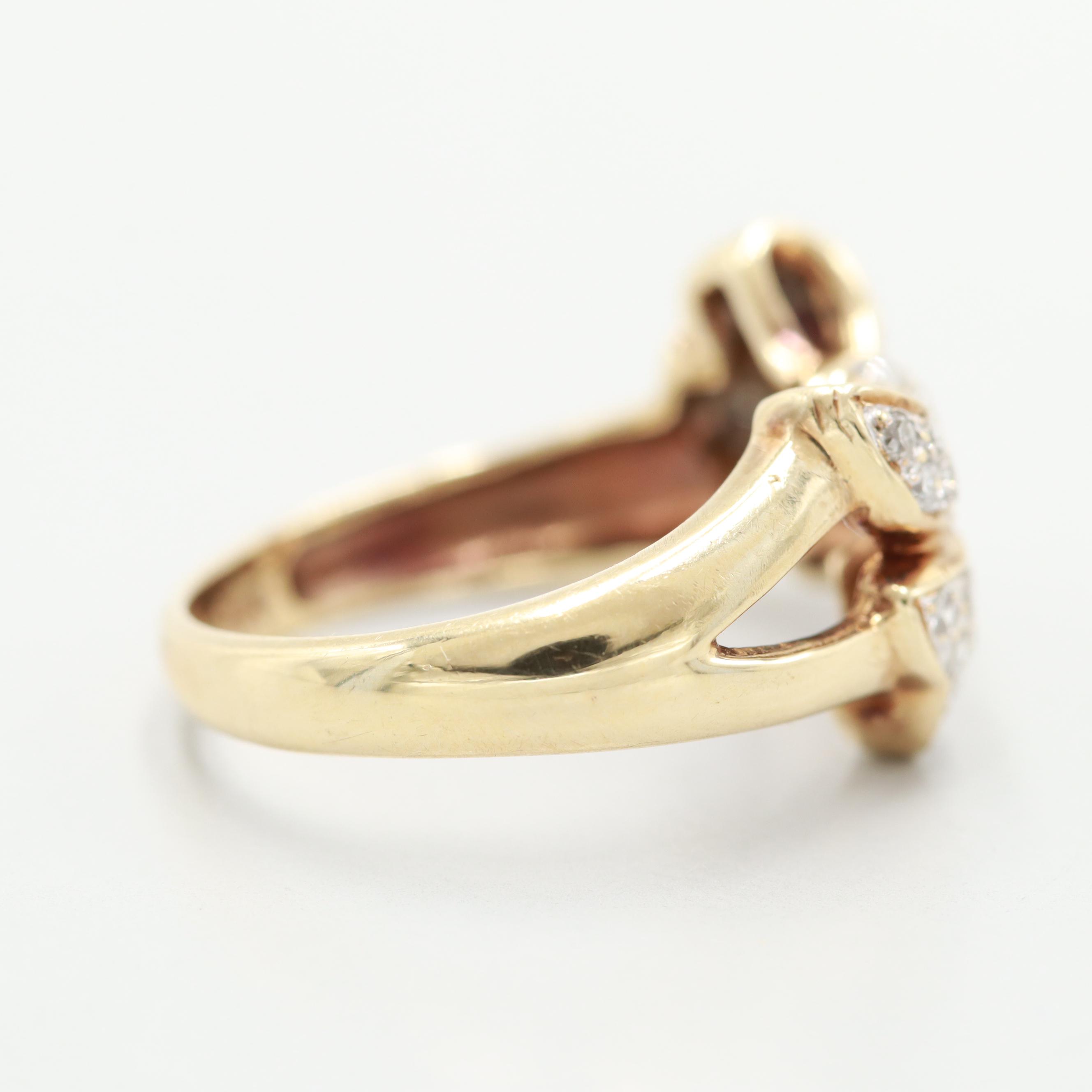 14K Yellow Gold Diamond Ring