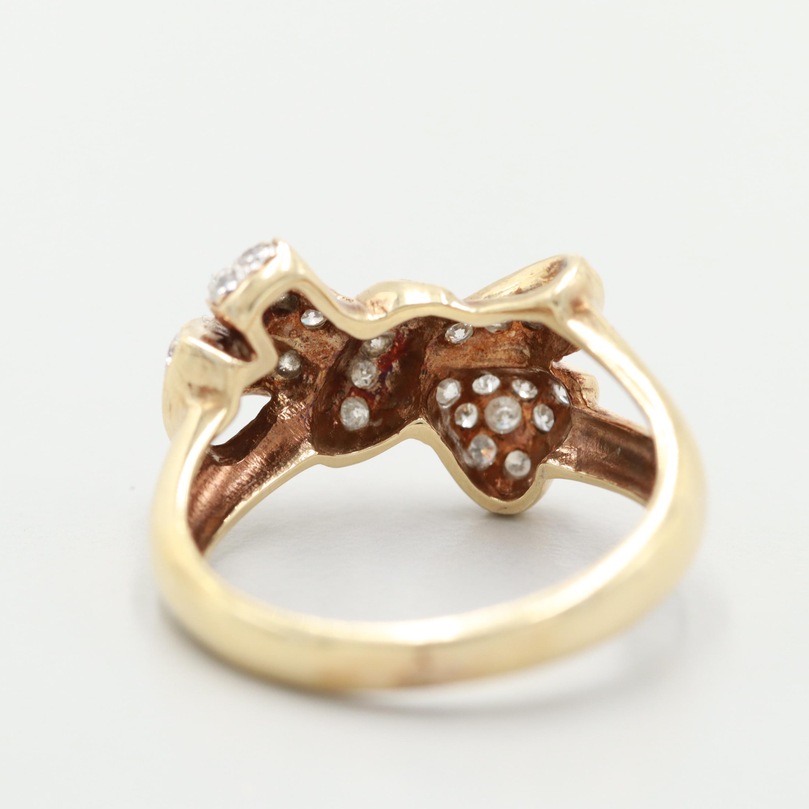 14K Yellow Gold Diamond Ring