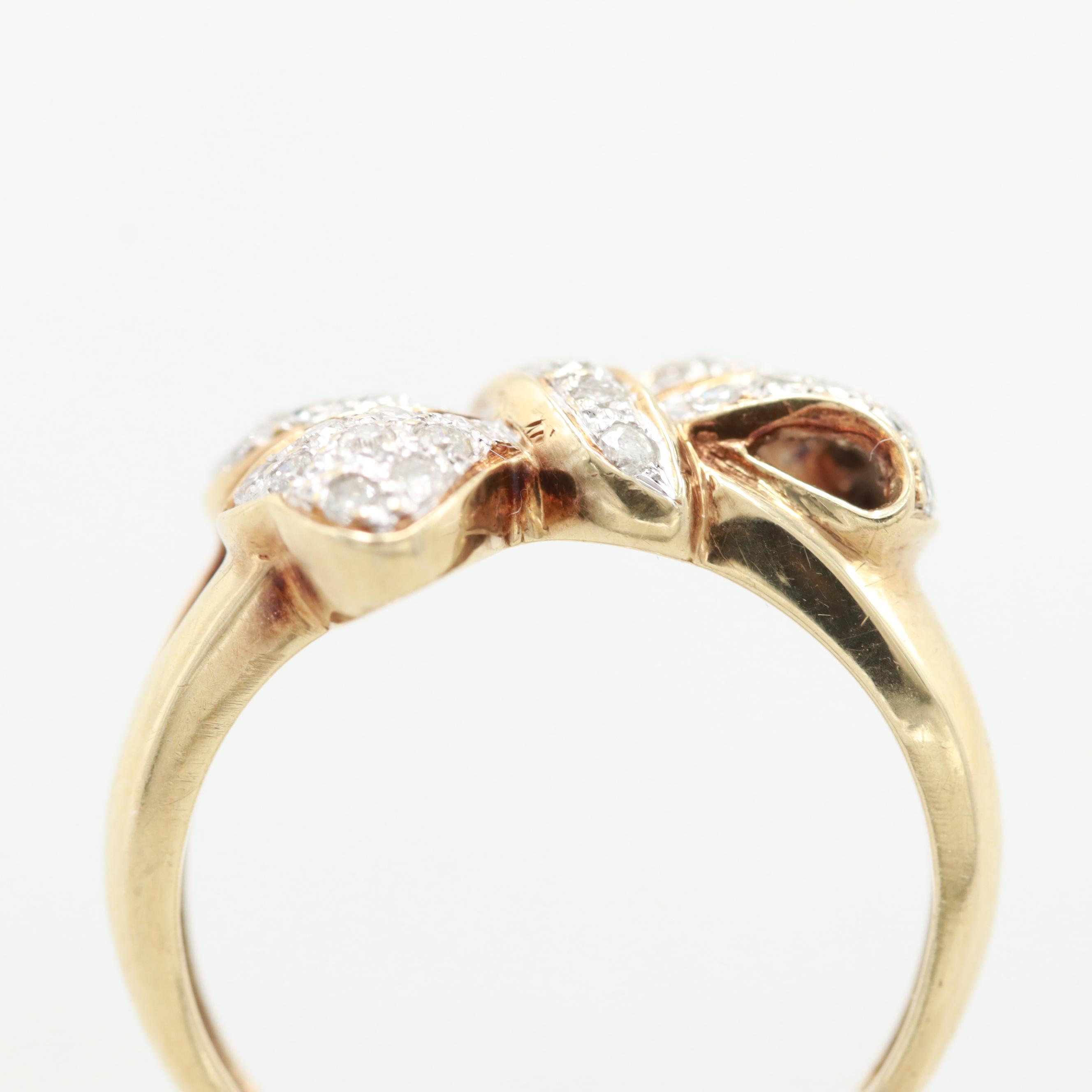 14K Yellow Gold Diamond Ring