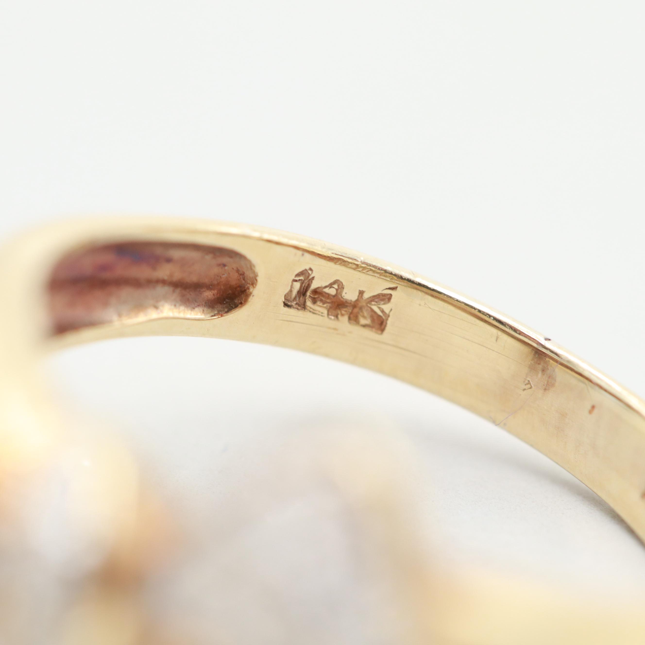 14K Yellow Gold Diamond Ring