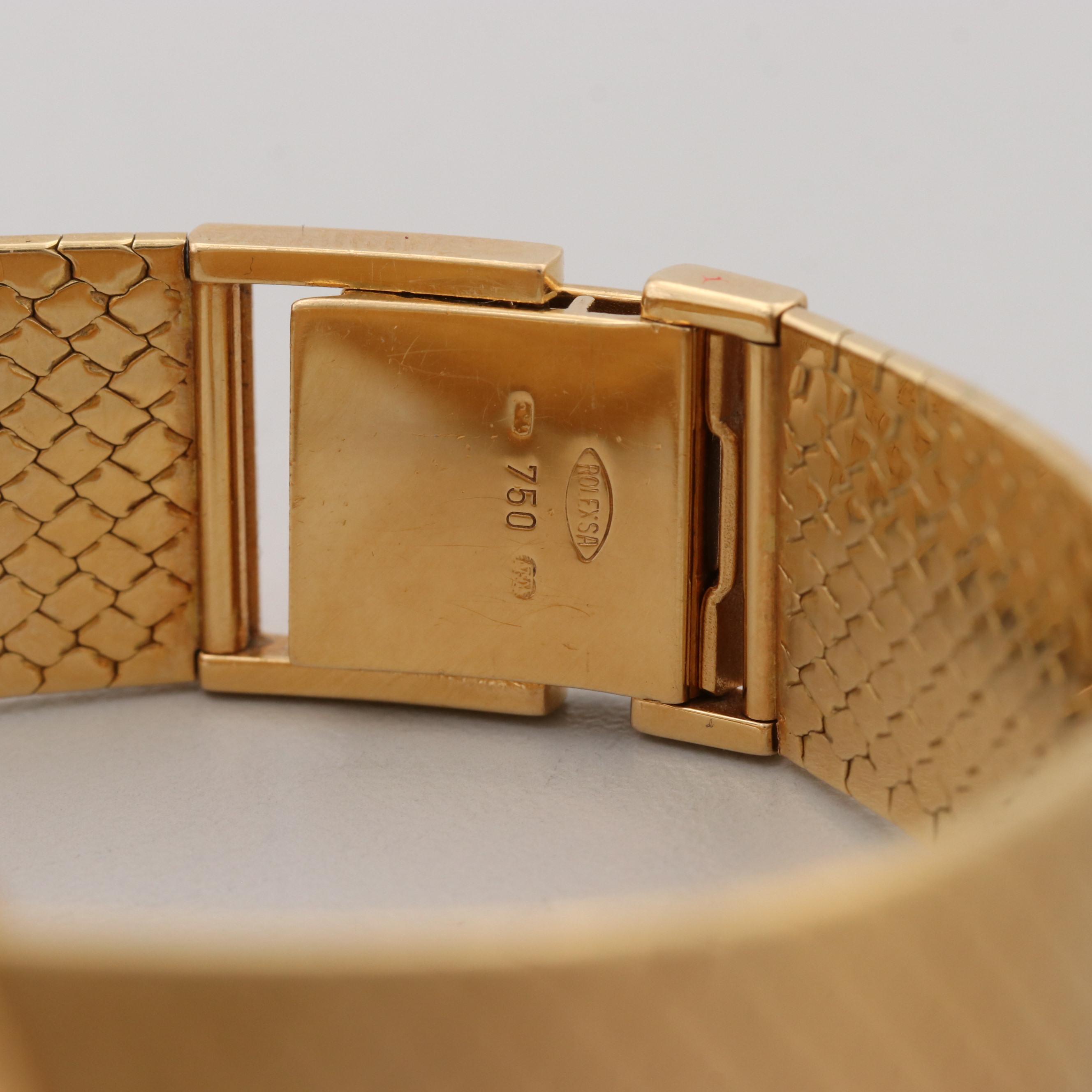 Vintage Rolex Cellini 18k Yellow Gold Stem Wind Watch, 1976