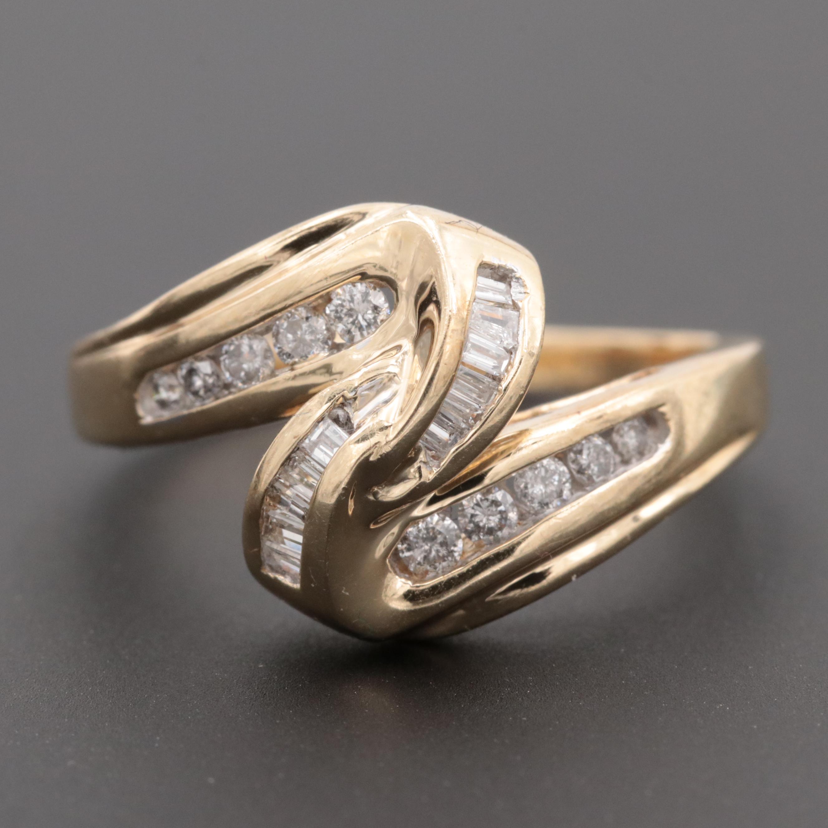 14K Yellow Gold Diamond Ring
