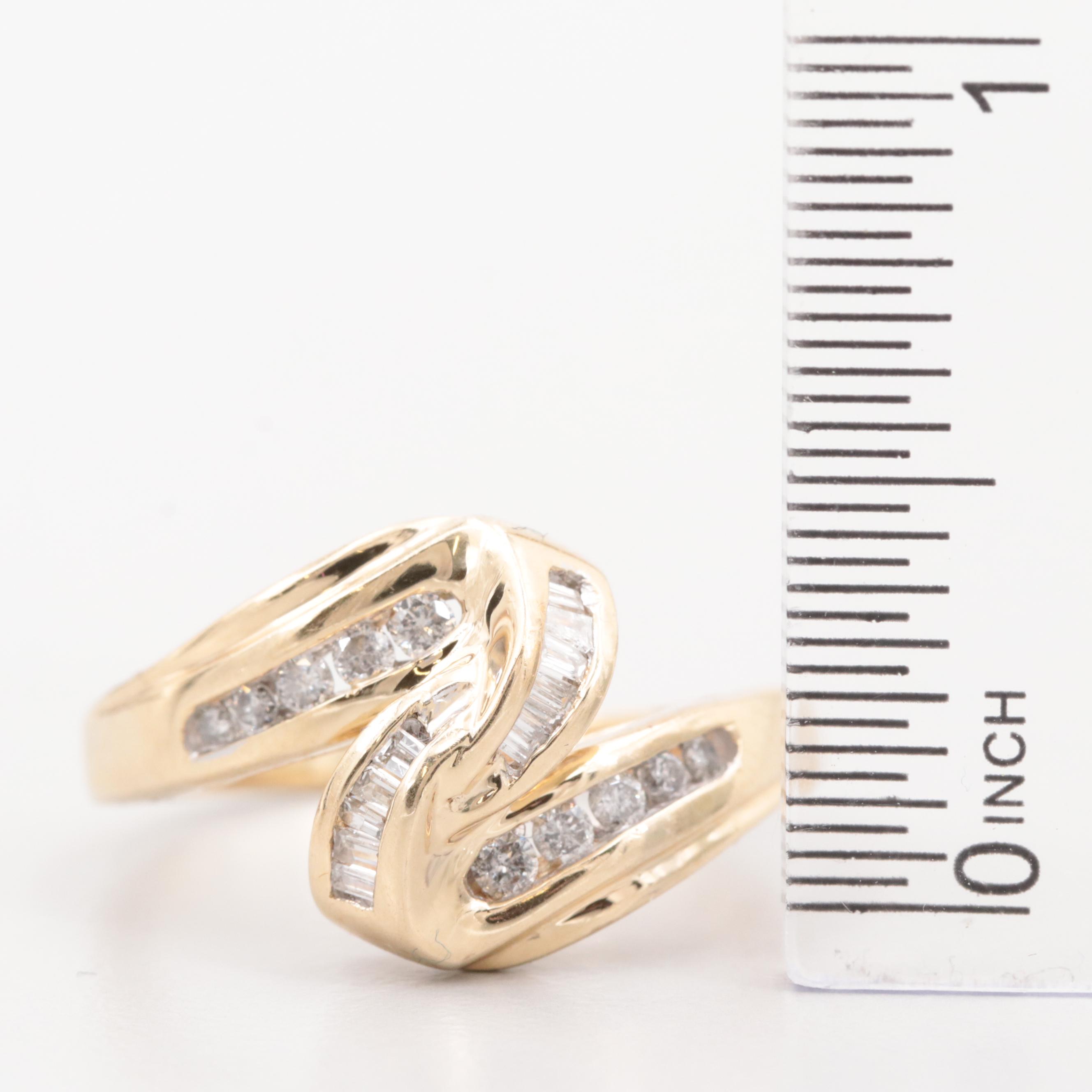 14K Yellow Gold Diamond Ring