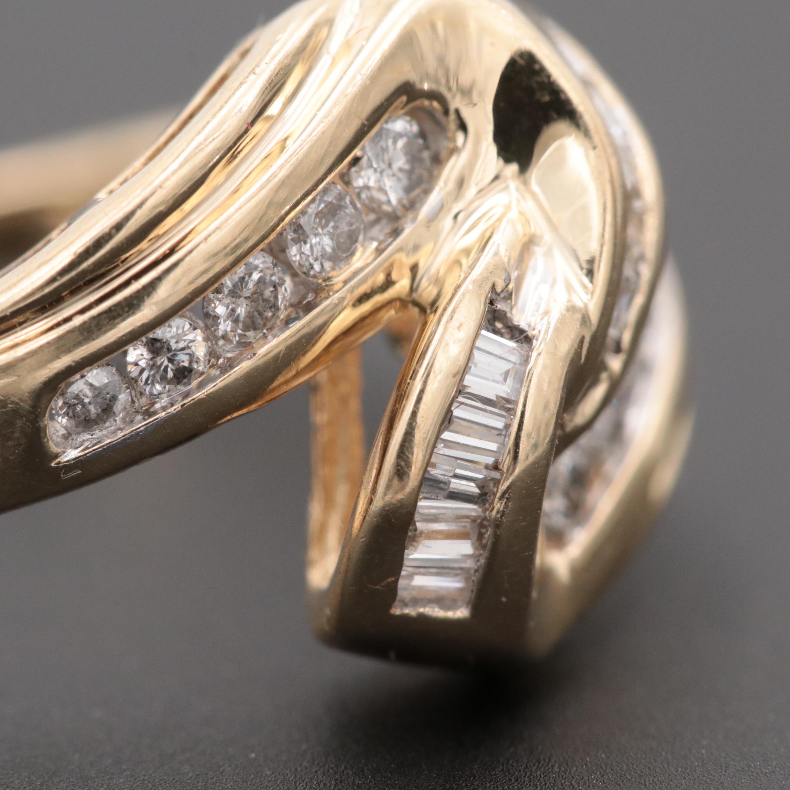 14K Yellow Gold Diamond Ring