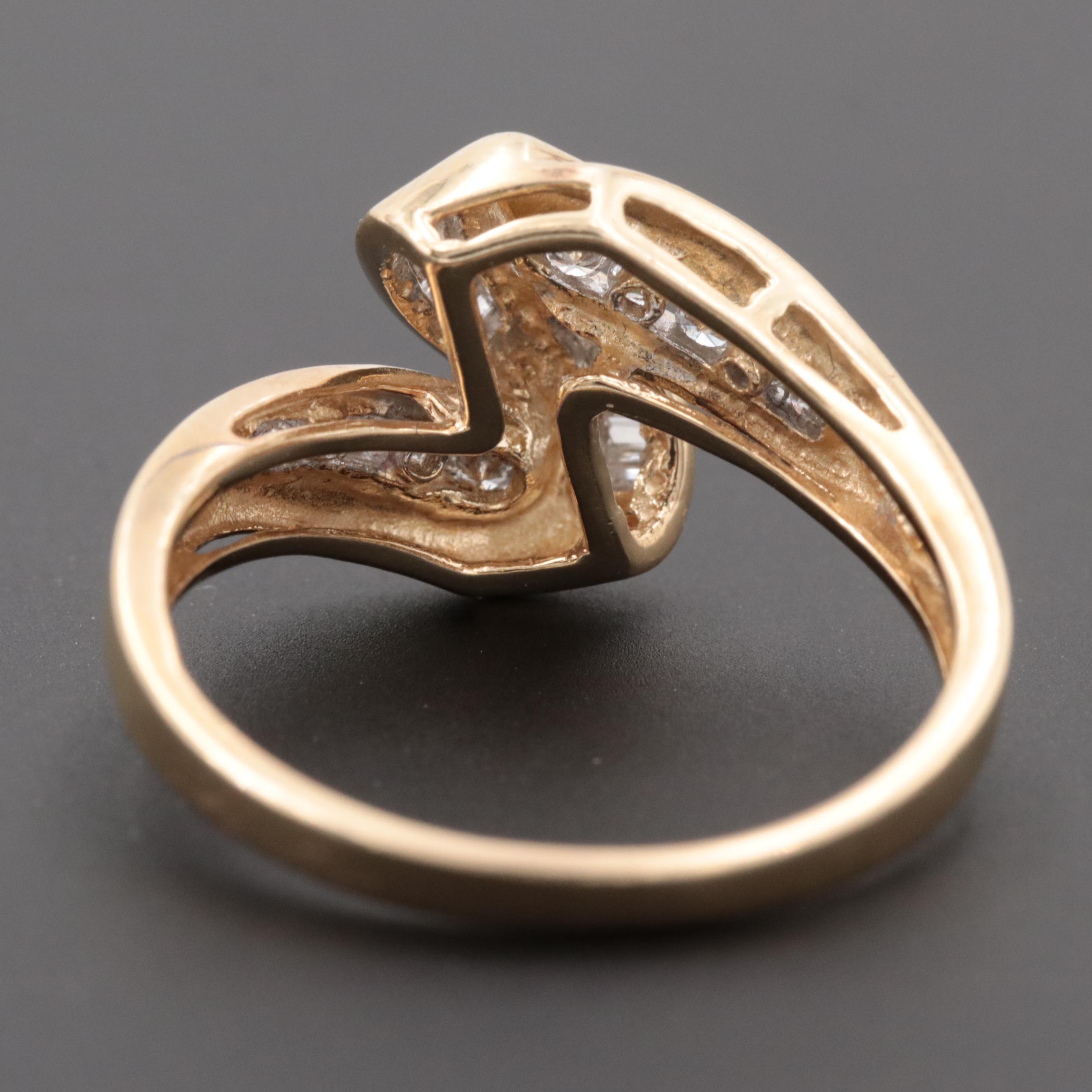 14K Yellow Gold Diamond Ring