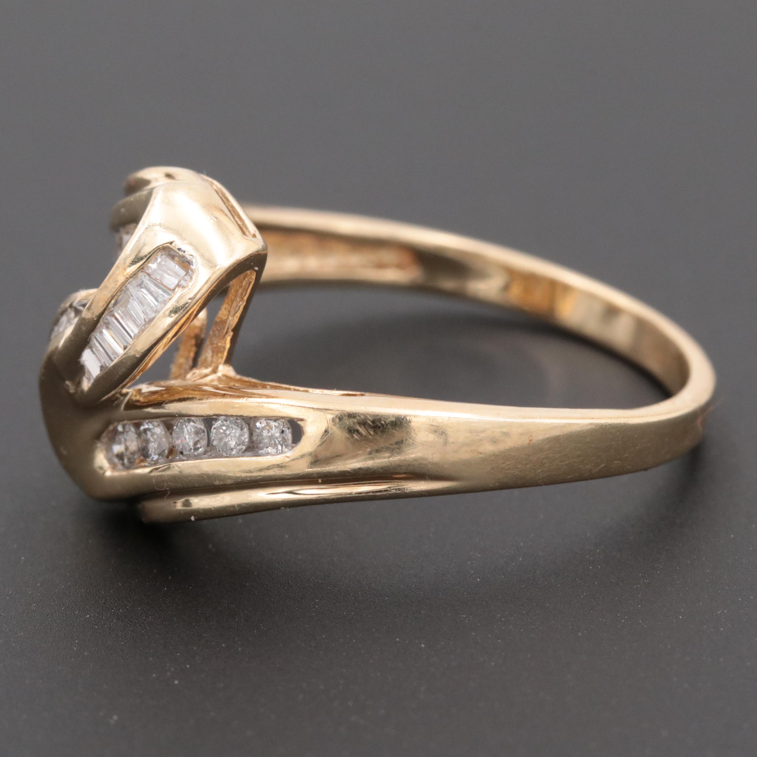 14K Yellow Gold Diamond Ring