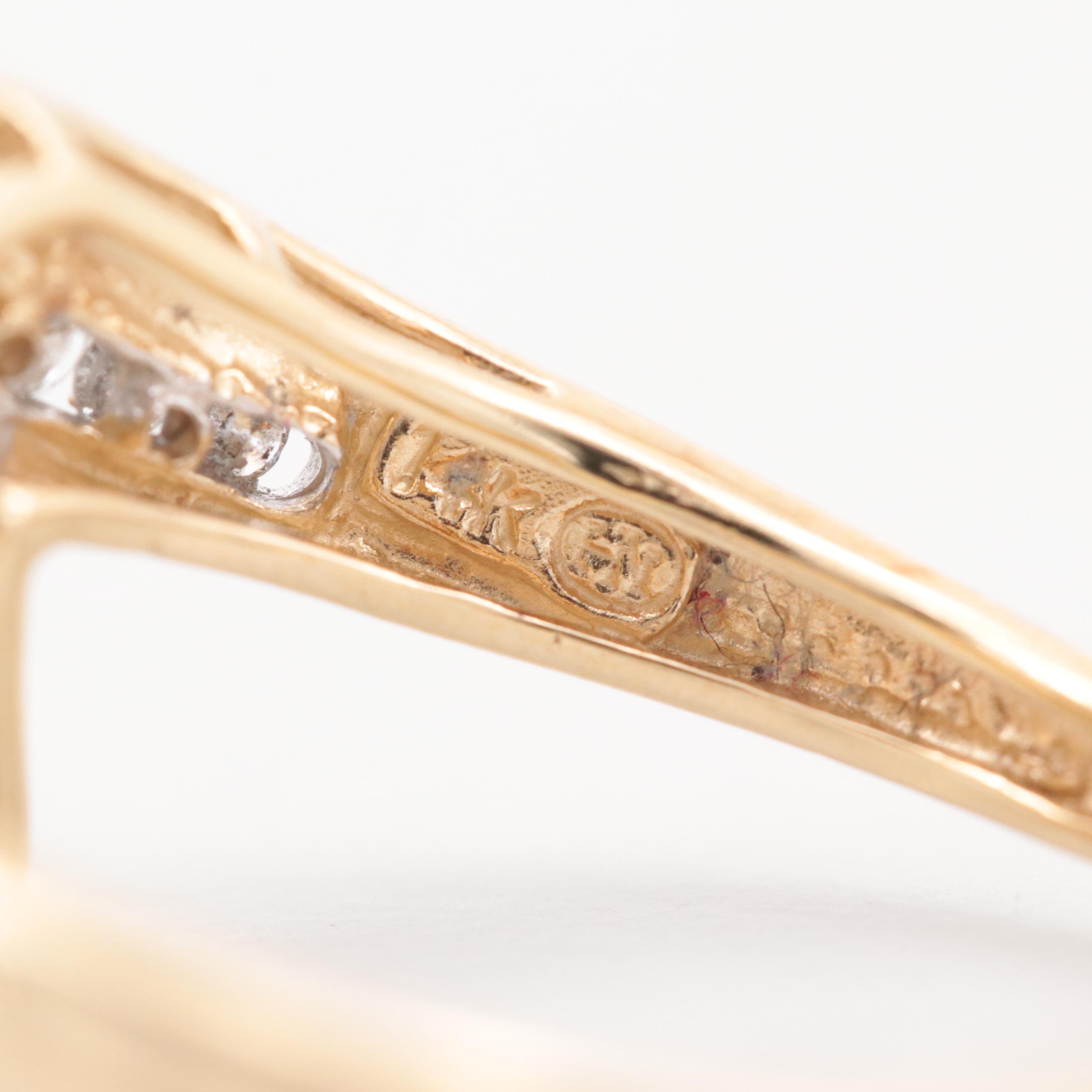 14K Yellow Gold Diamond Ring