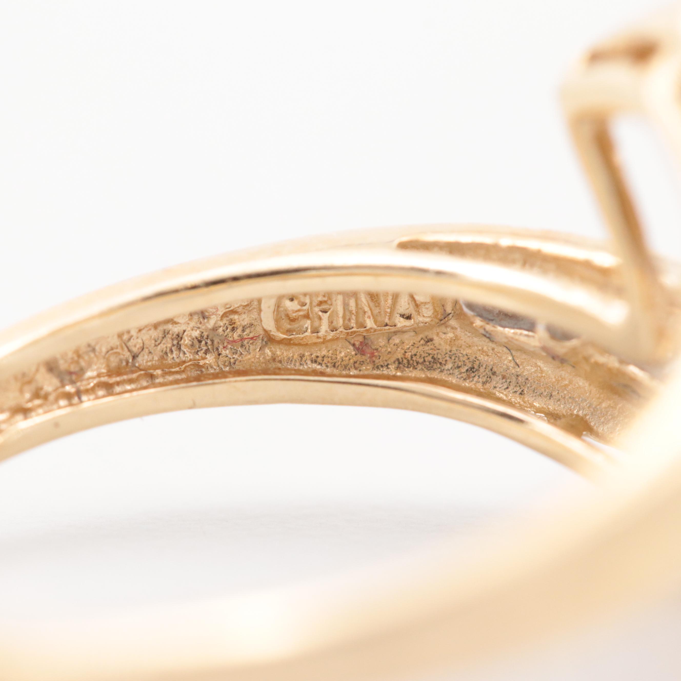 14K Yellow Gold Diamond Ring