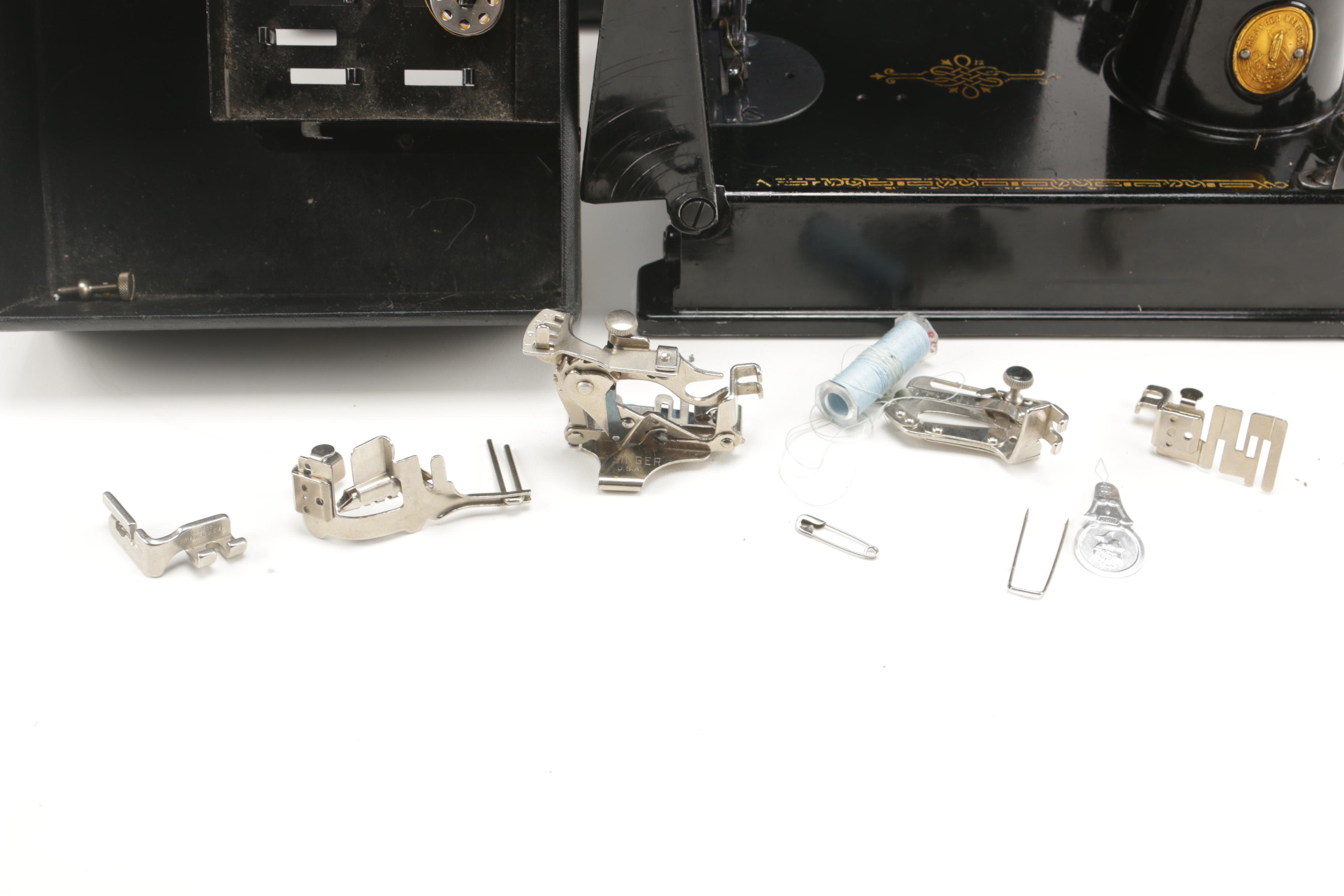 Singer Electric Sewing Machine Model 221, circa 1930's