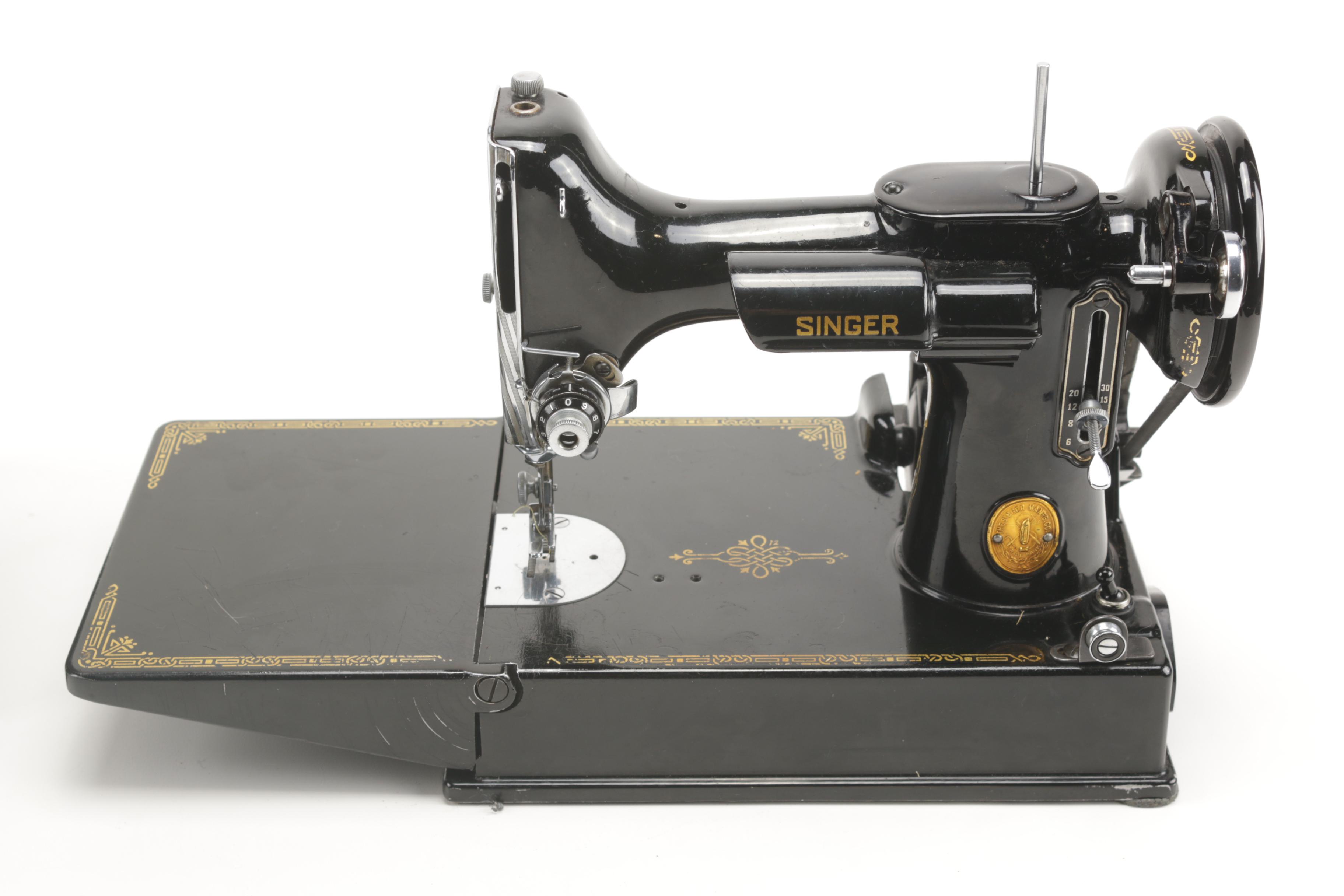 Singer Electric Sewing Machine Model 221, circa 1930's