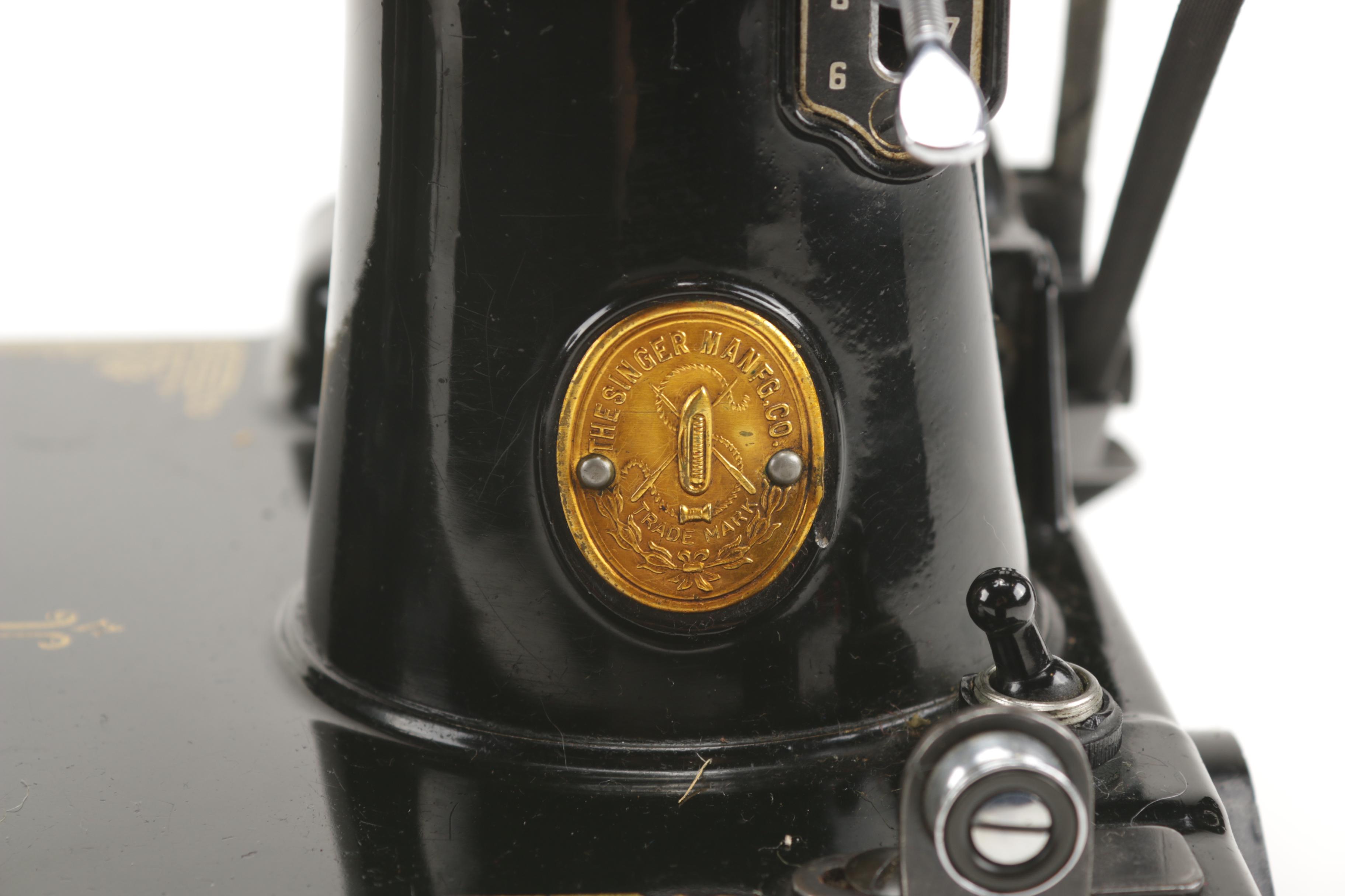 Singer Electric Sewing Machine Model 221, circa 1930's