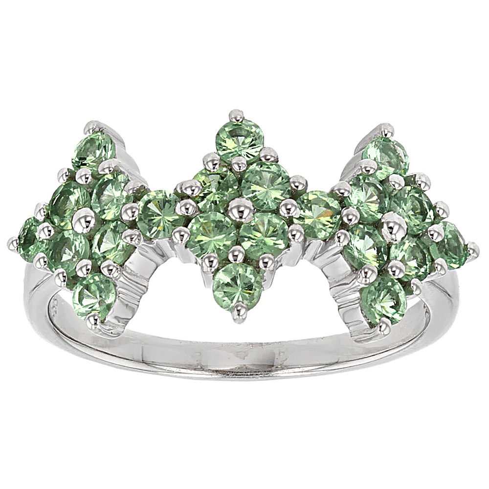 Sterling Silver Tsavorite Garnet Ring