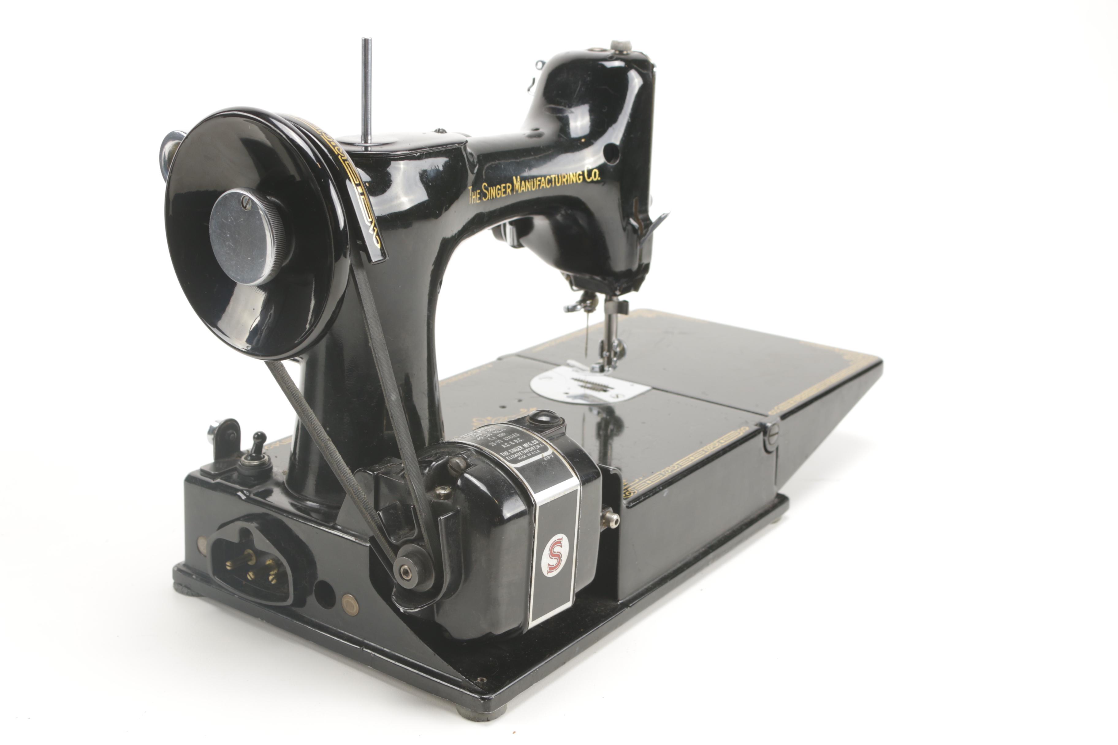 Singer Electric Sewing Machine Model 221, circa 1930's