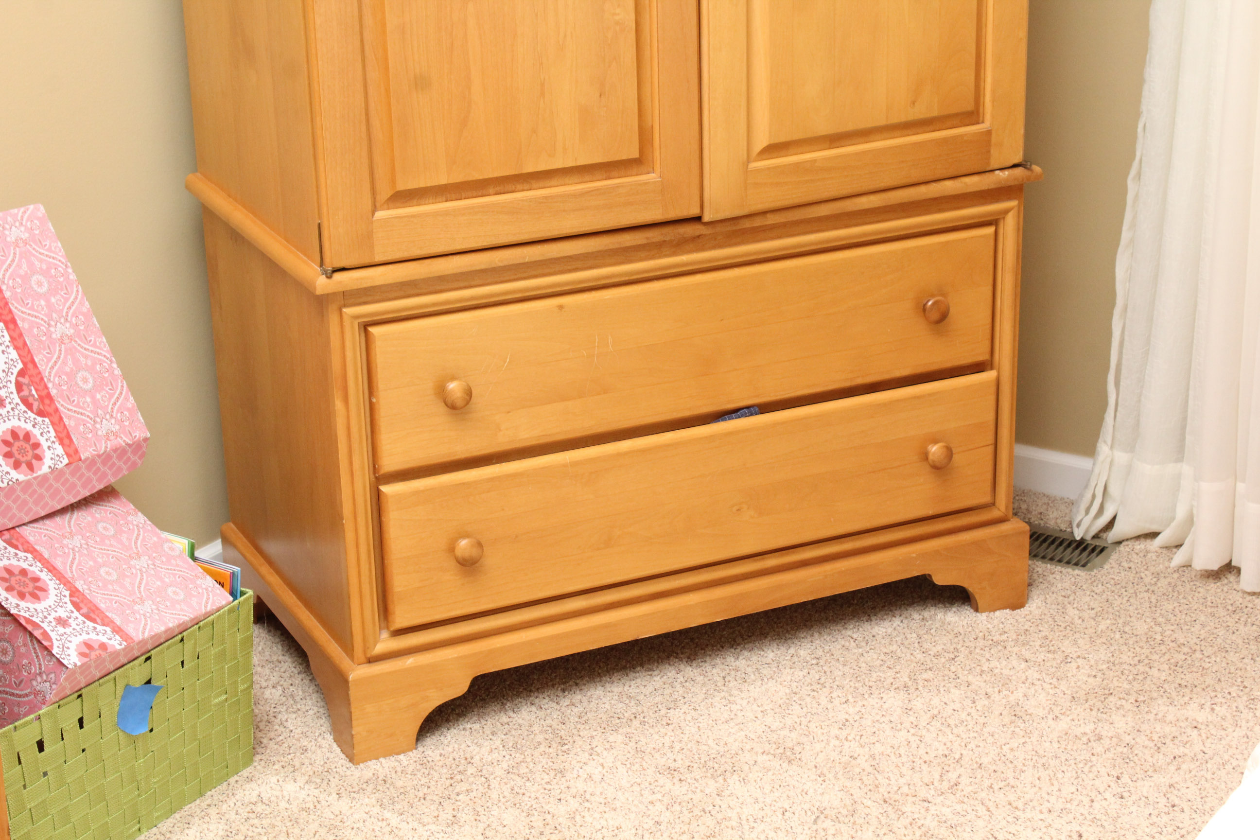 Contemporary Wooden Entertainment Armoire