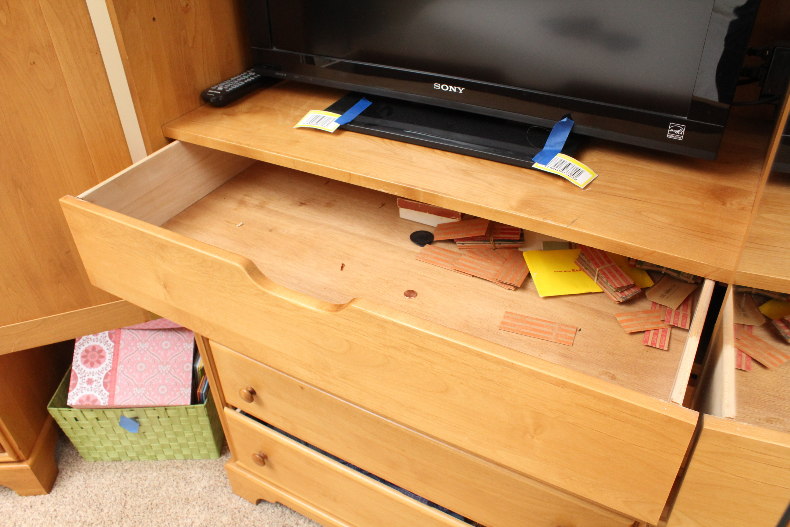 Contemporary Wooden Entertainment Armoire